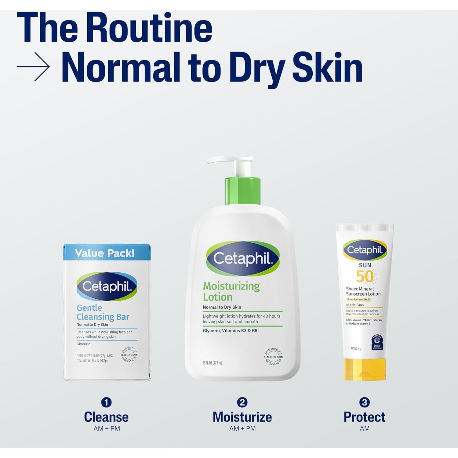 CETAPHIL Barra Limpiadora Suave 127.6 g x 3 - Piel Sensible