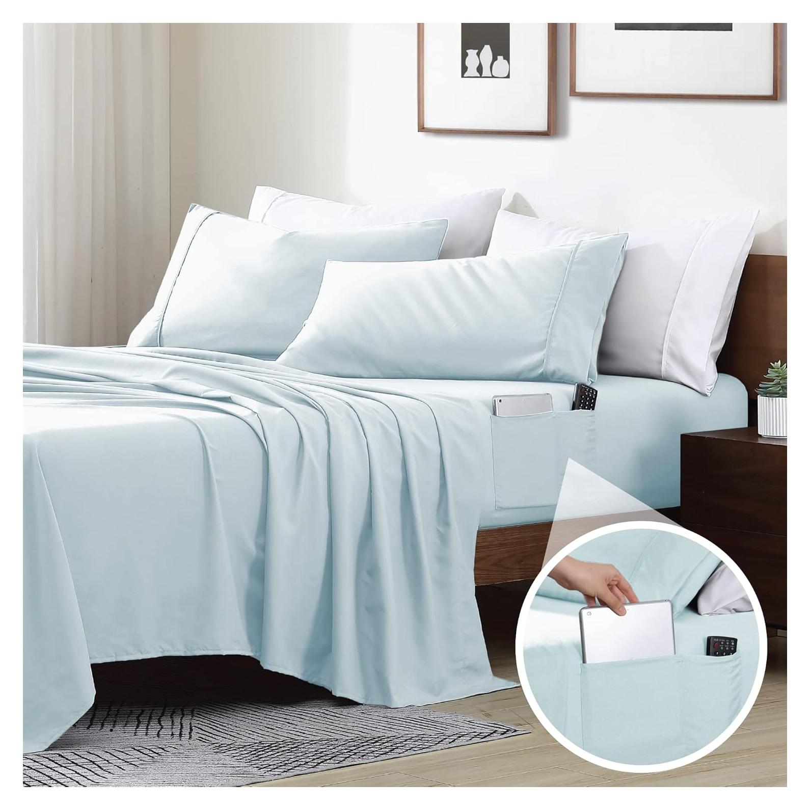 Conjunto de Sábanas Inteligentes Swift Home Microfibra Aqua Individual