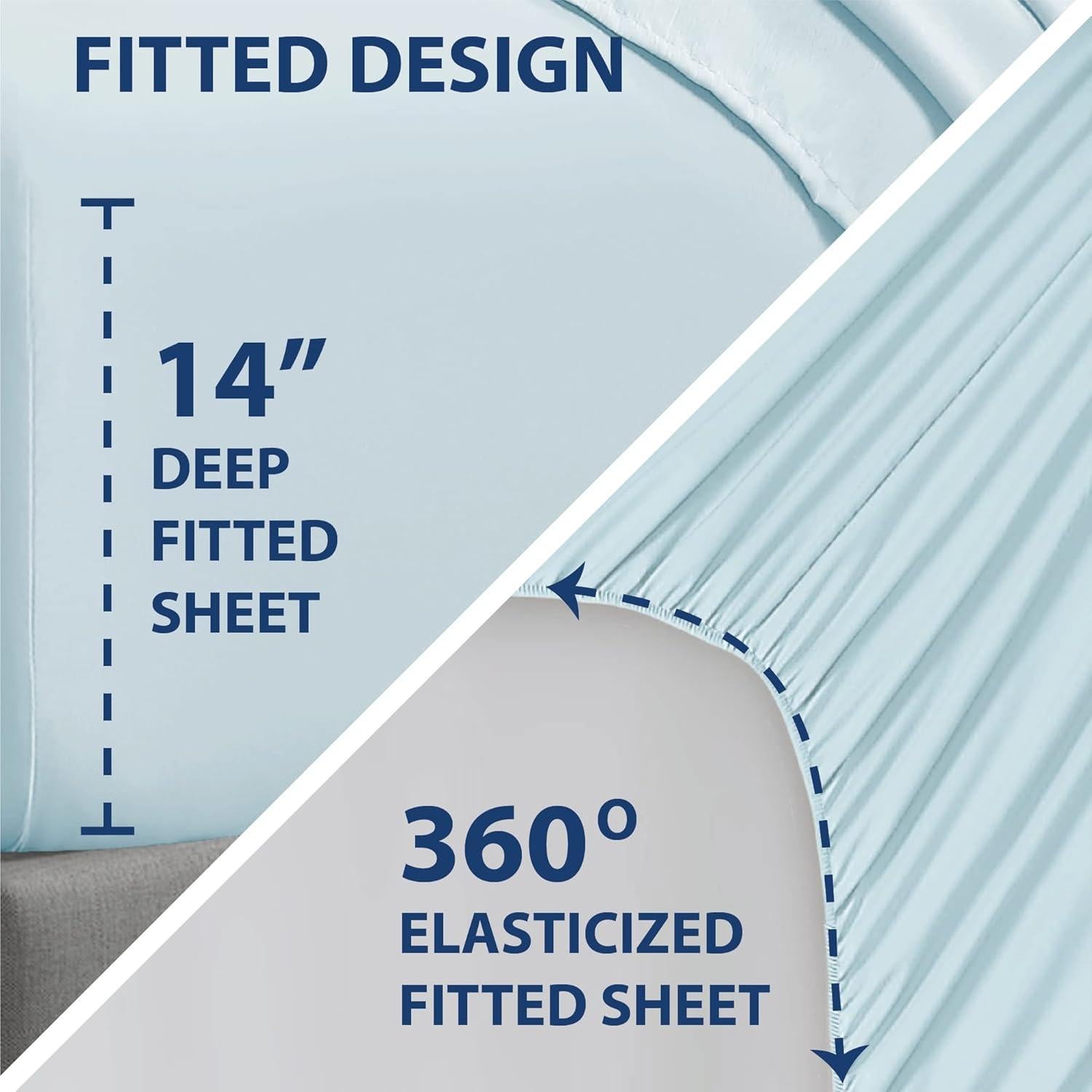 Conjunto de Sábanas Inteligentes Swift Home Microfibra Aqua Individual