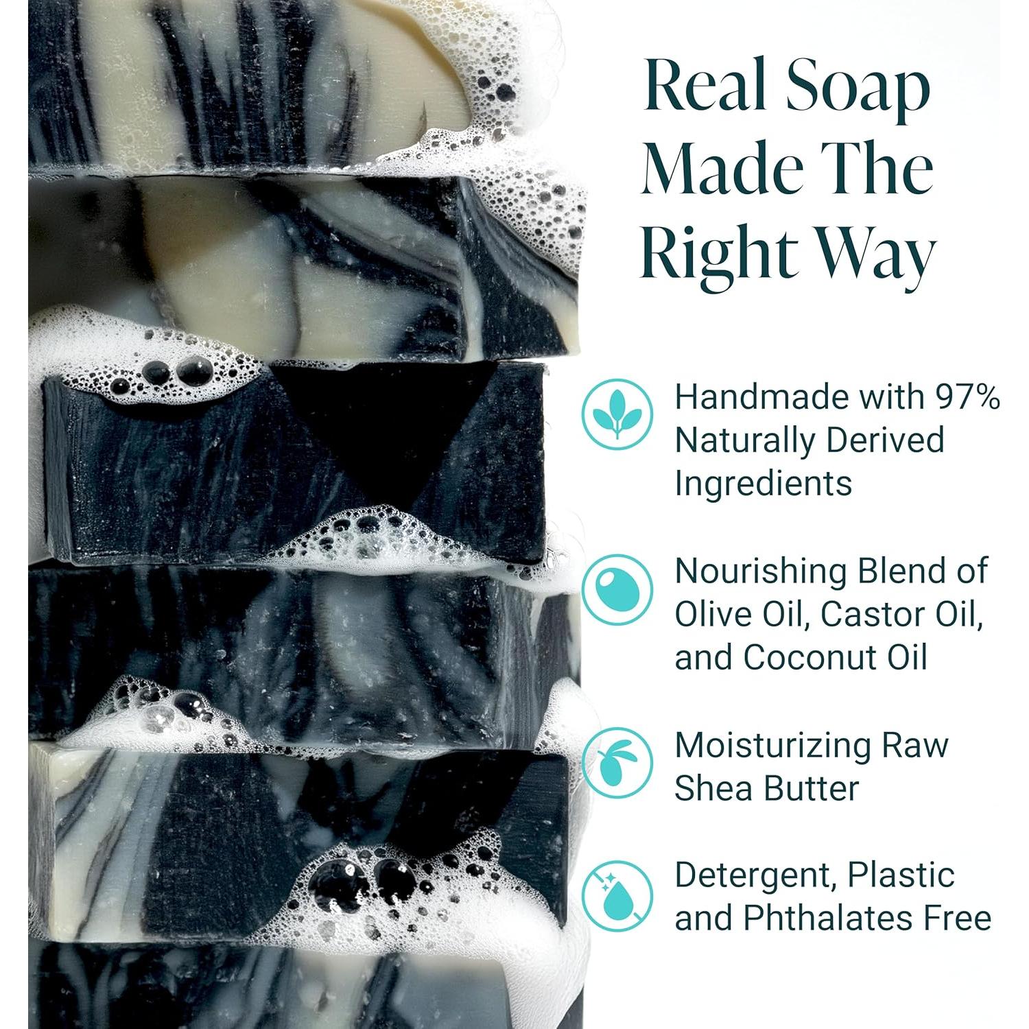 Jabón Natural Vegano The Bubble Factory 99g Barro de Carbón