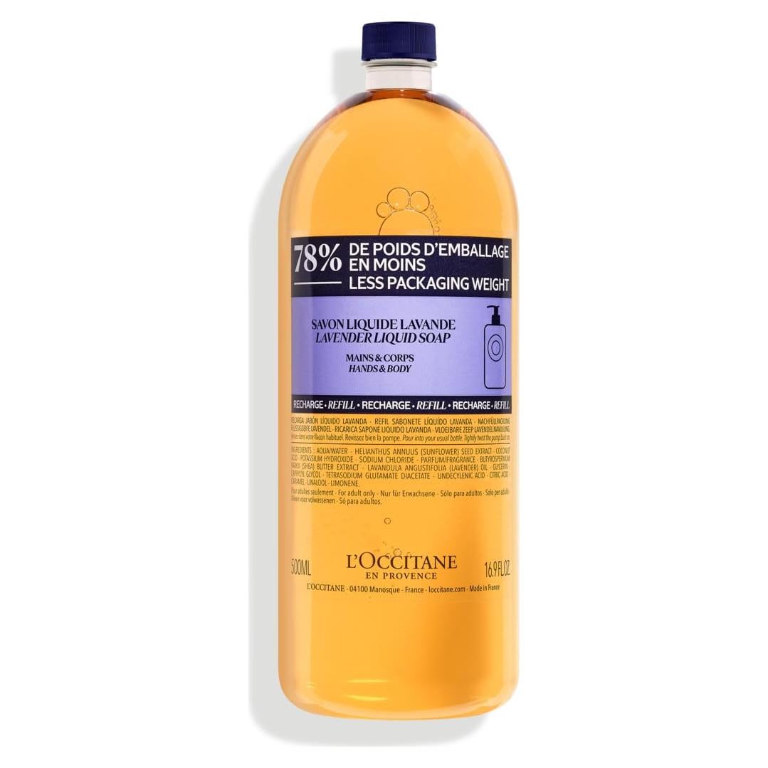 Jabón Líquido de Lavanda L'Occitane 500 ml para Manos y Cuerpo