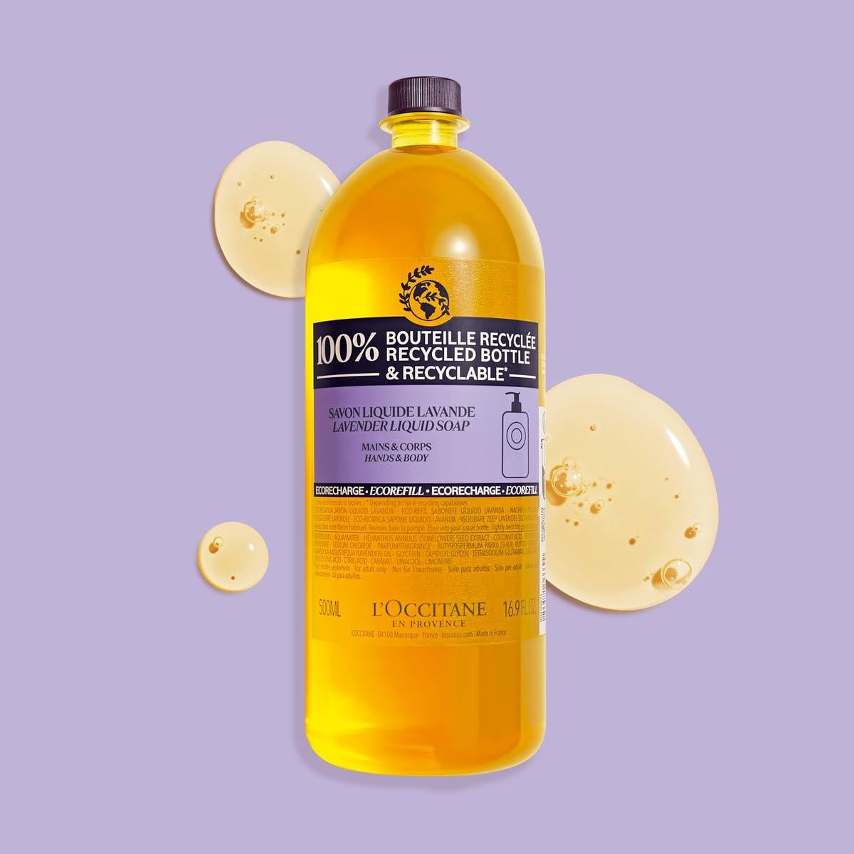 Jabón Líquido de Lavanda L'Occitane 500 ml para Manos y Cuerpo