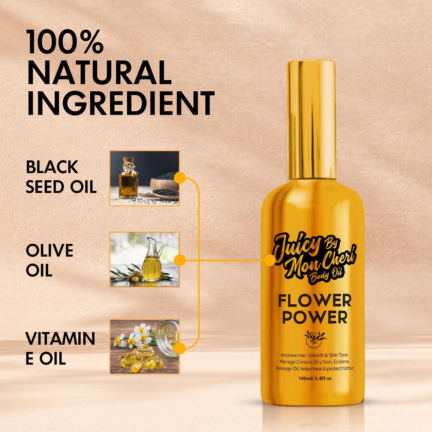 Aceite Corporal en Spray Juicy By Mon Cheri 28.35 ml - Semilla Negra, Oliva y Vitamina E