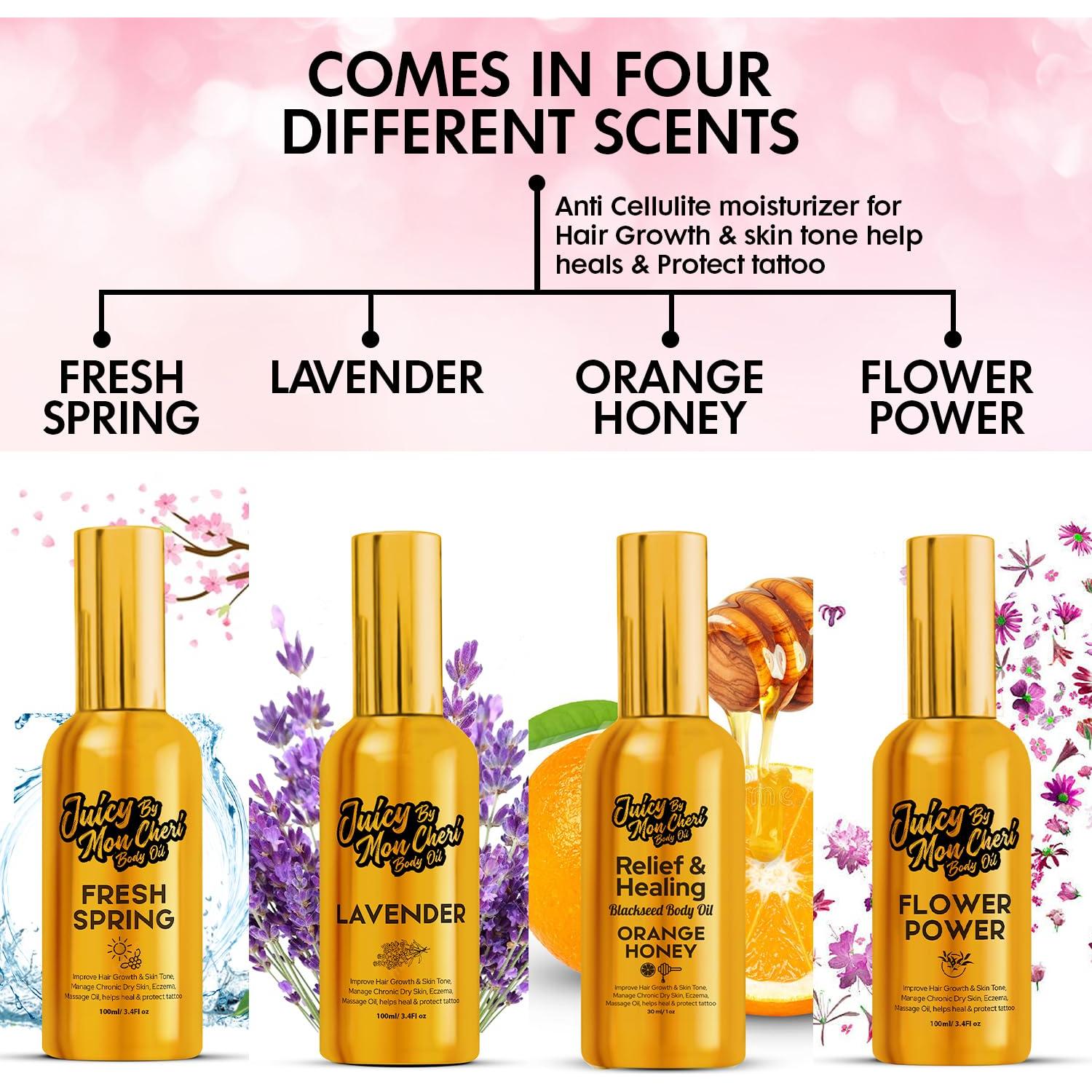 Aceite Corporal en Spray Juicy By Mon Cheri 28.35 ml - Semilla Negra, Oliva y Vitamina E