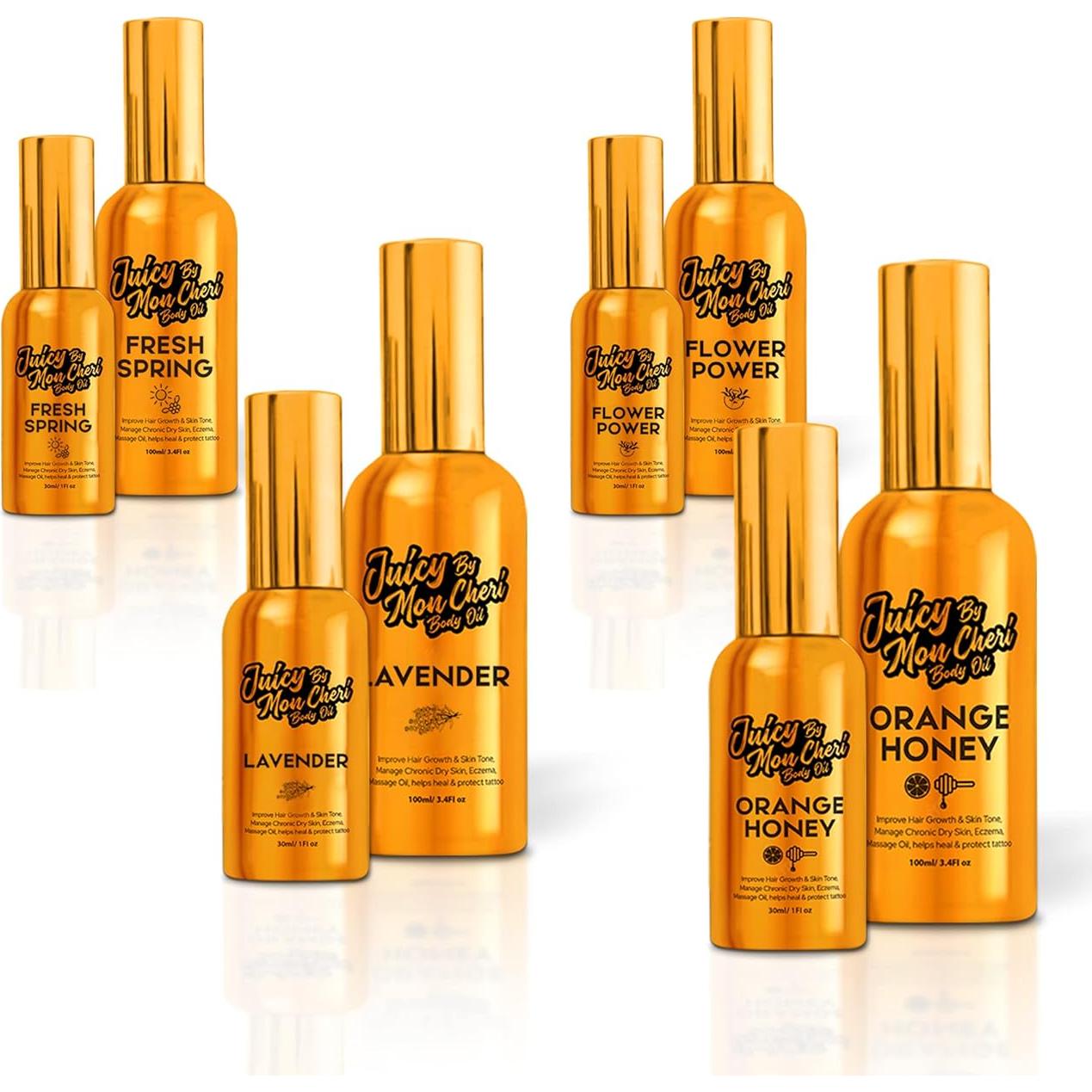 Aceite Corporal en Spray Juicy By Mon Cheri 28.35 ml - Semilla Negra, Oliva y Vitamina E