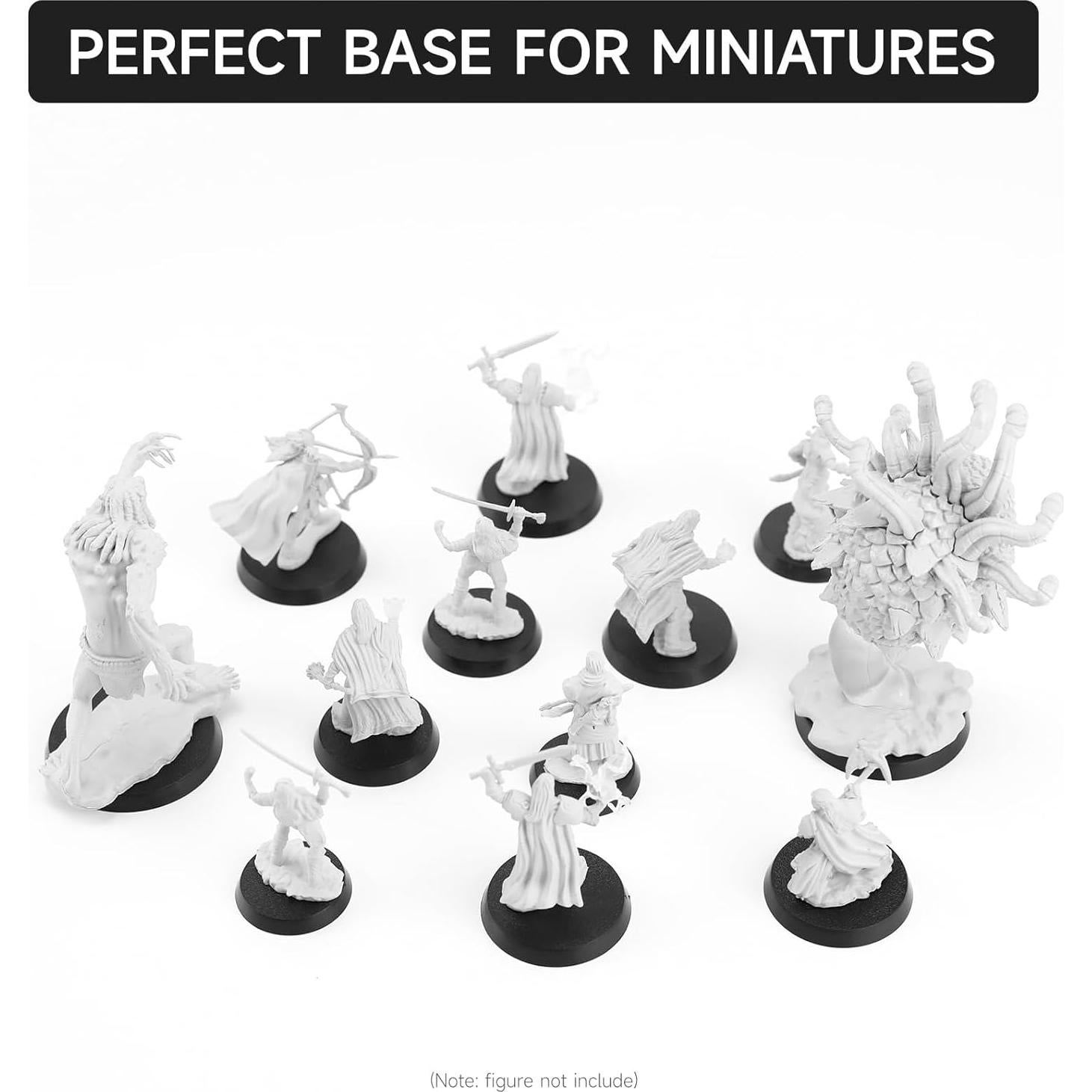 100 Piezas Bases de Acrílico para Miniaturas 25-40mm DisplayMore
