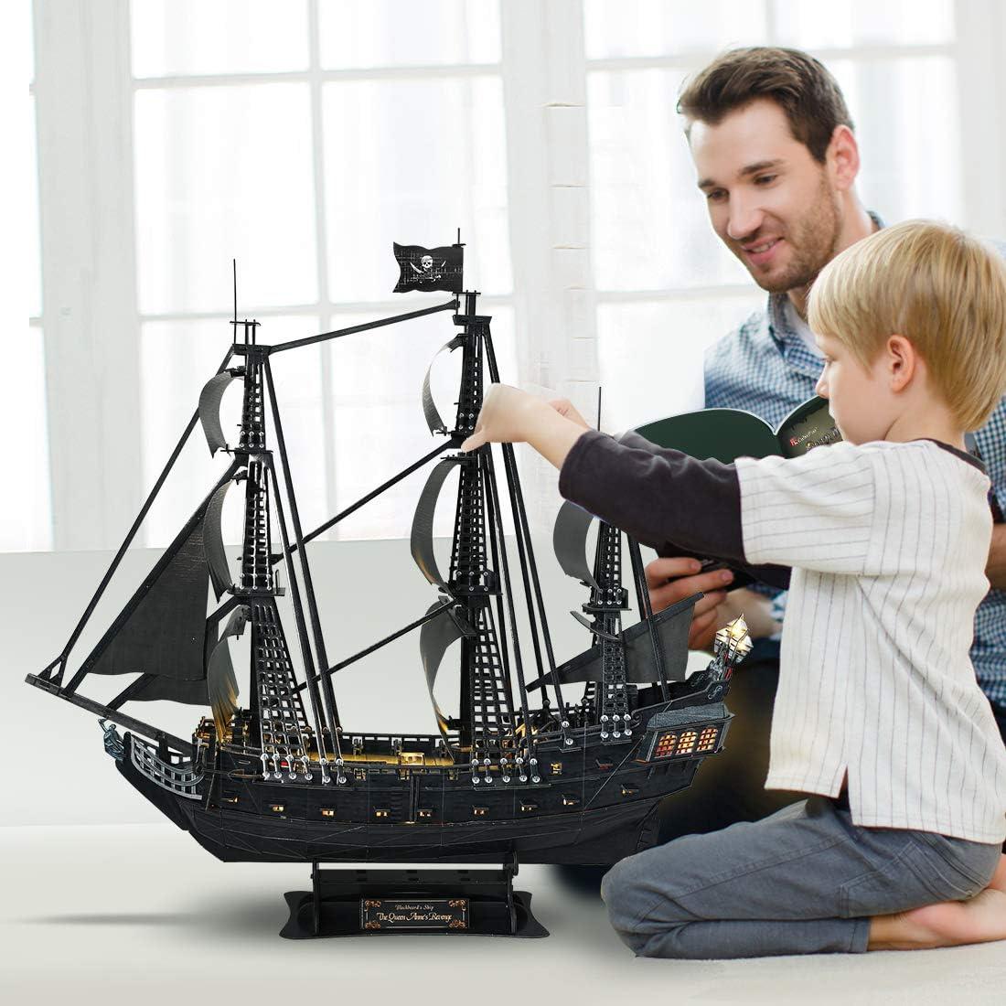 Rompecabezas 3D CubicFun Barco Pirata LED 68.58 cm