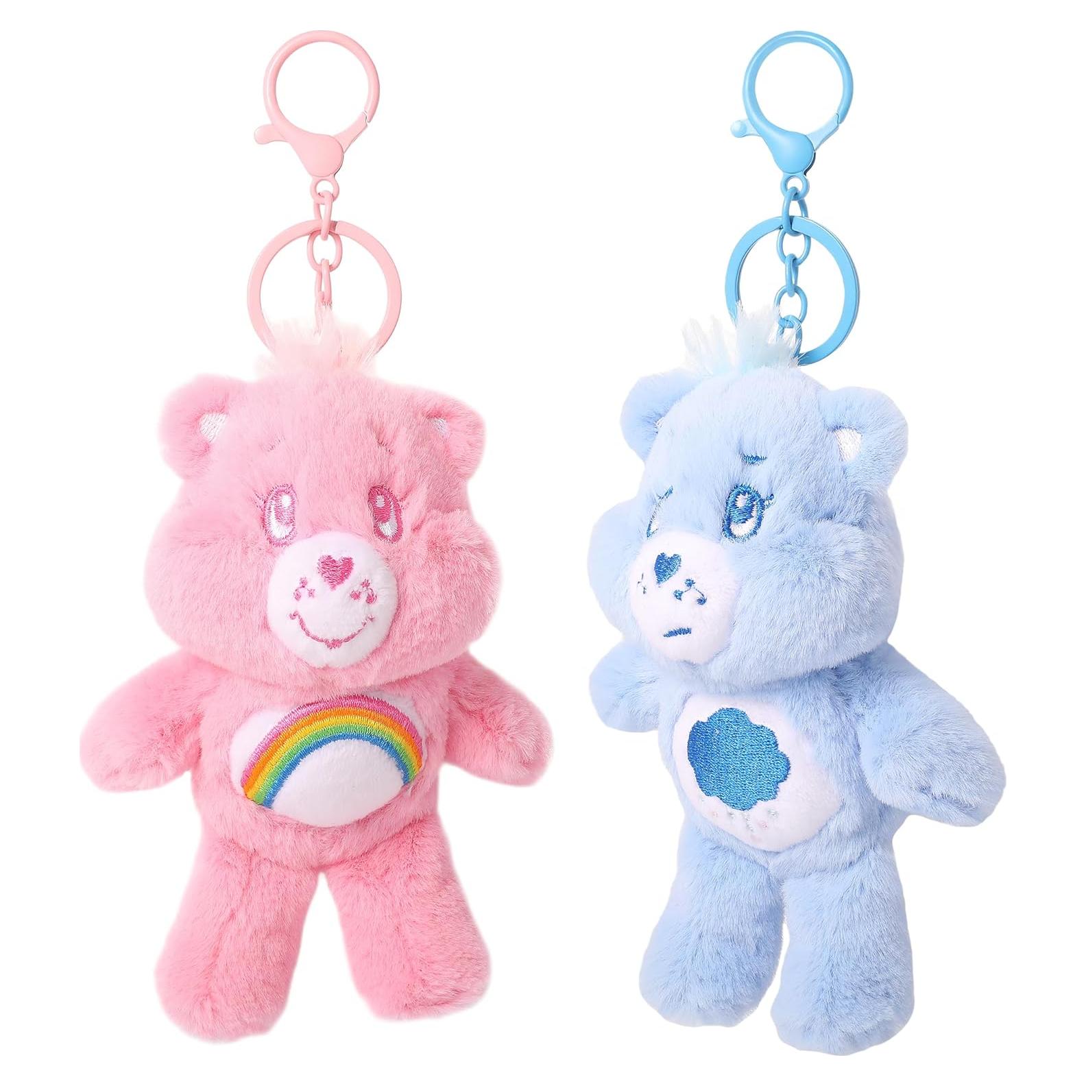 Conjunto de llaveros de peluche Care Bears Sally Rose - 2 piezas