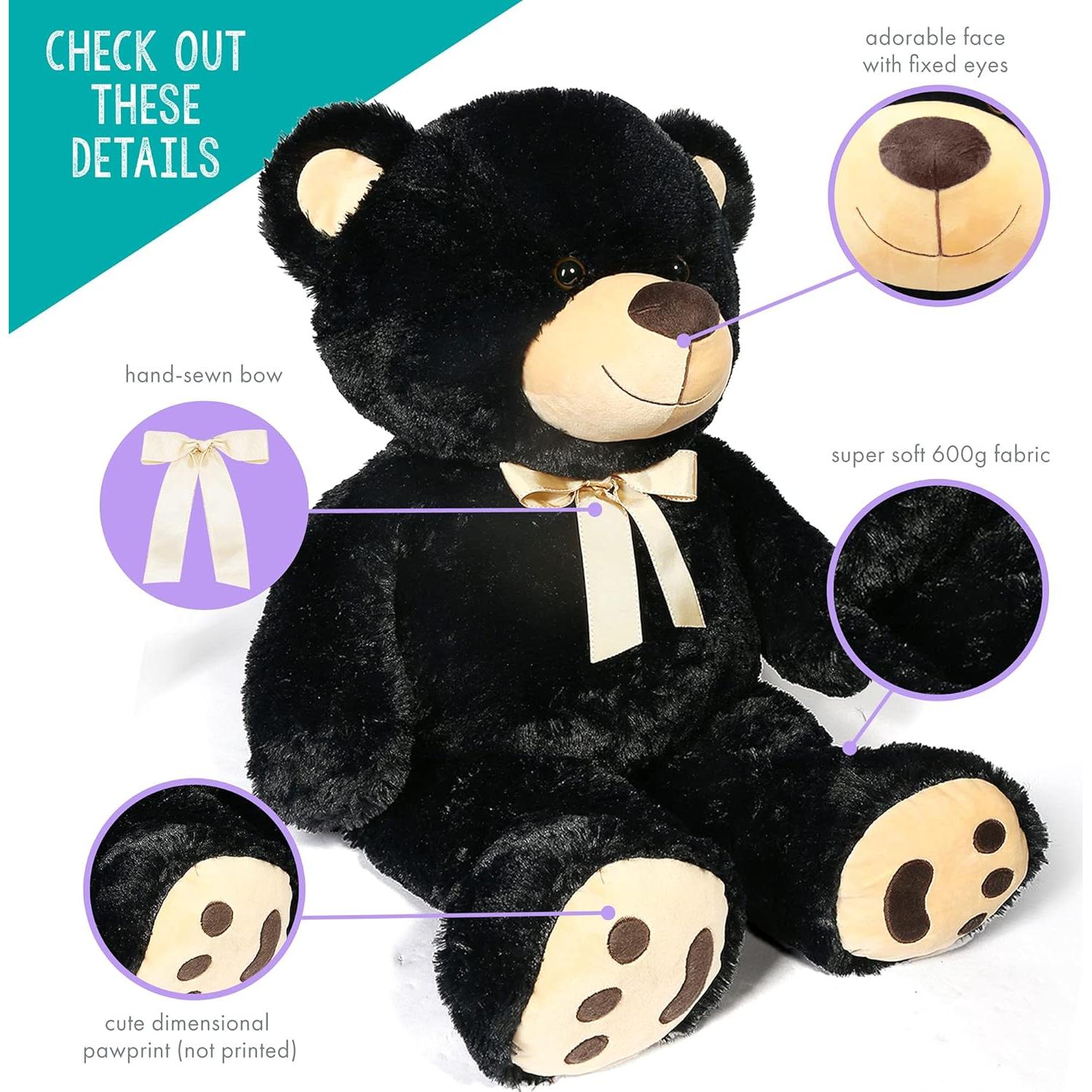 Oso de Peluche Gigante LotFancy 91 cm Lavable para Niños