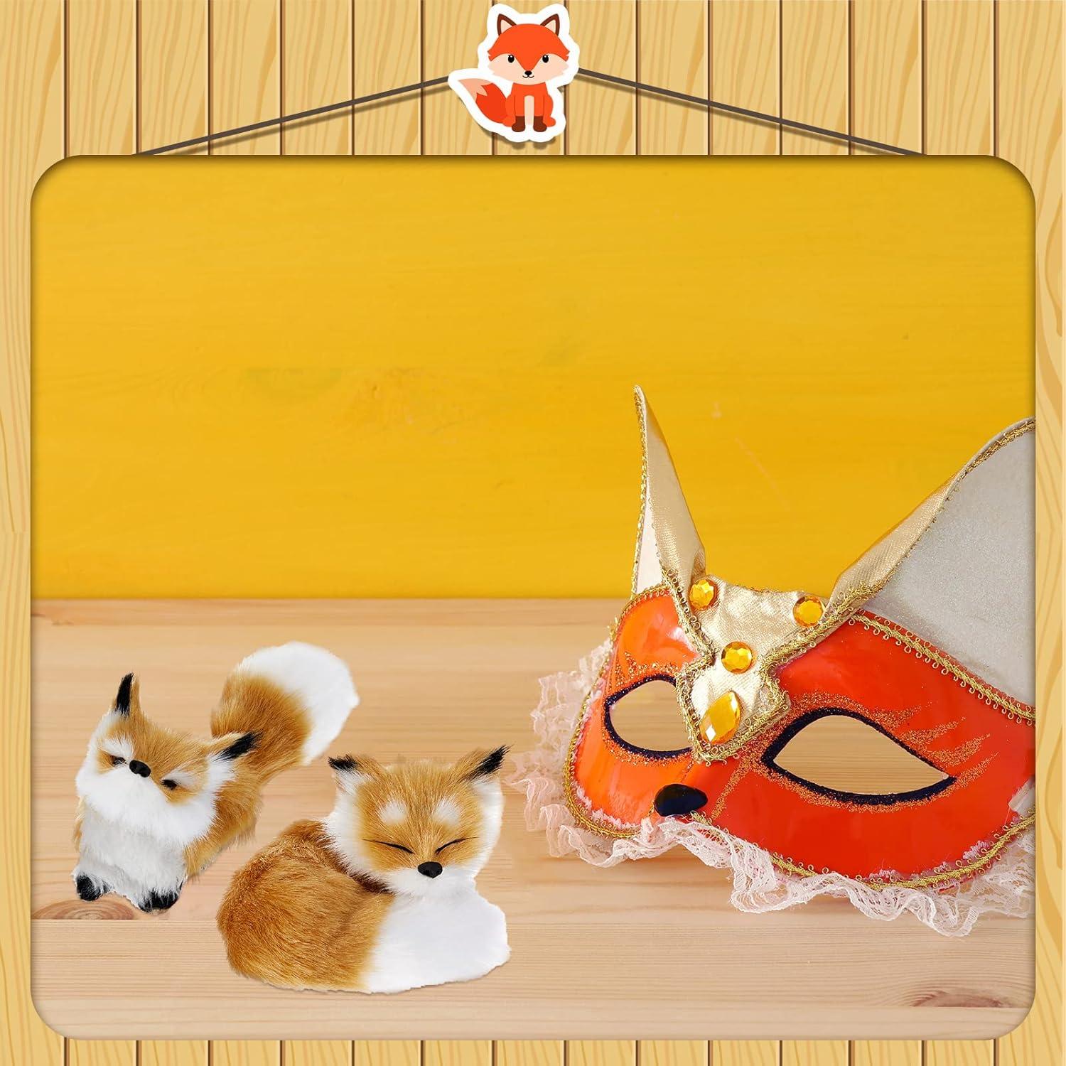 Juguete de Zorro de Peluche Chivao 2 Piezas Marrón 14x7 cm