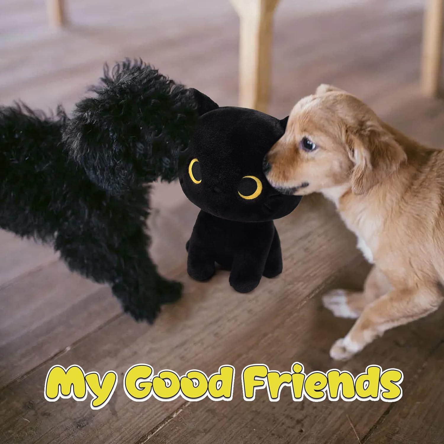 Gato Negro de Peluche Lindo 20cm LSYDCARM Almohada Suave