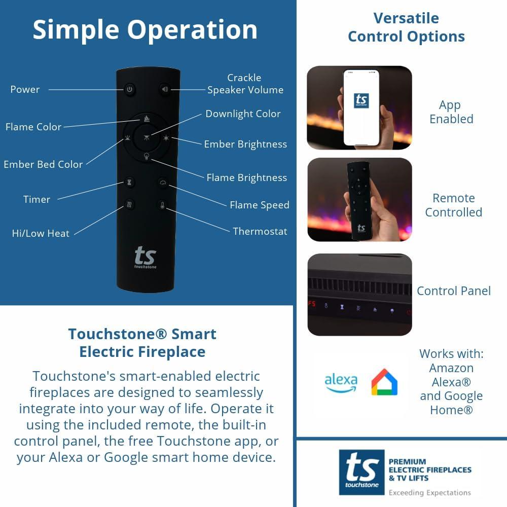 Chimenea Eléctrica Touchstone Fireplug Pro 61x48cm 1500W
