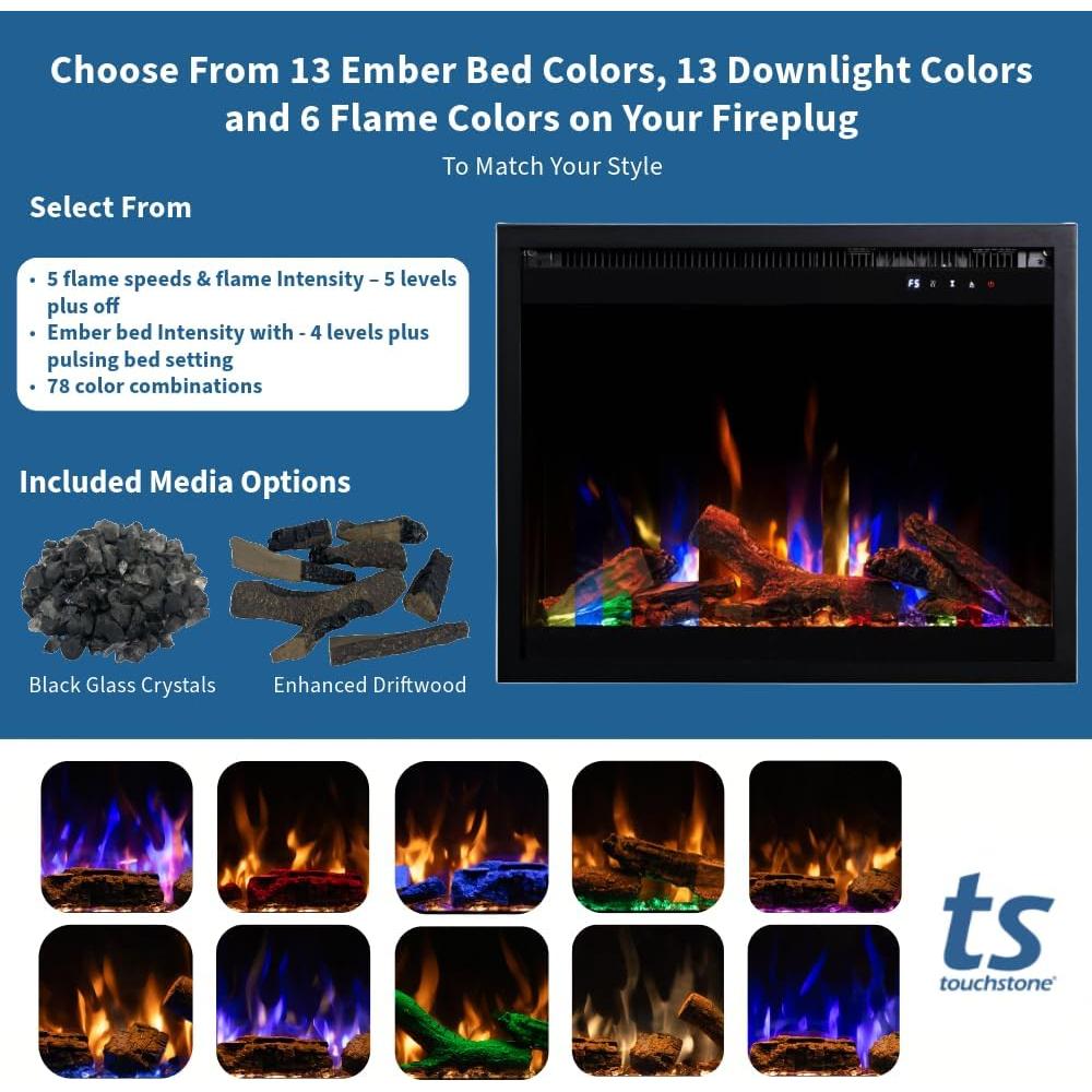 Chimenea Eléctrica Touchstone Fireplug Pro 61x48cm 1500W