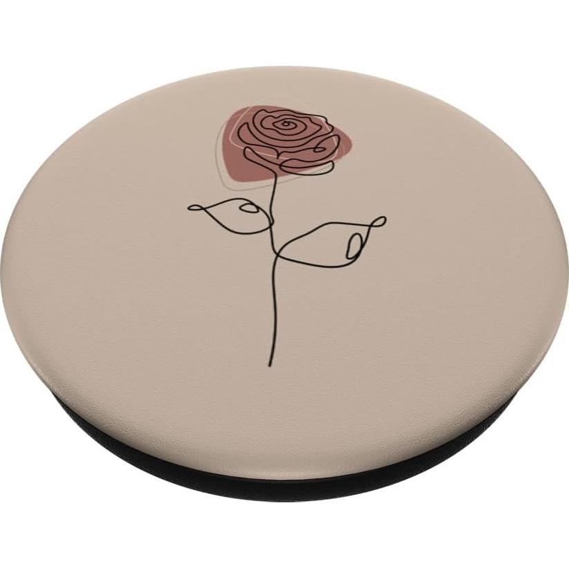 PopSockets Adhesivo PopGrip Floral Minimalista Rosa Marrón