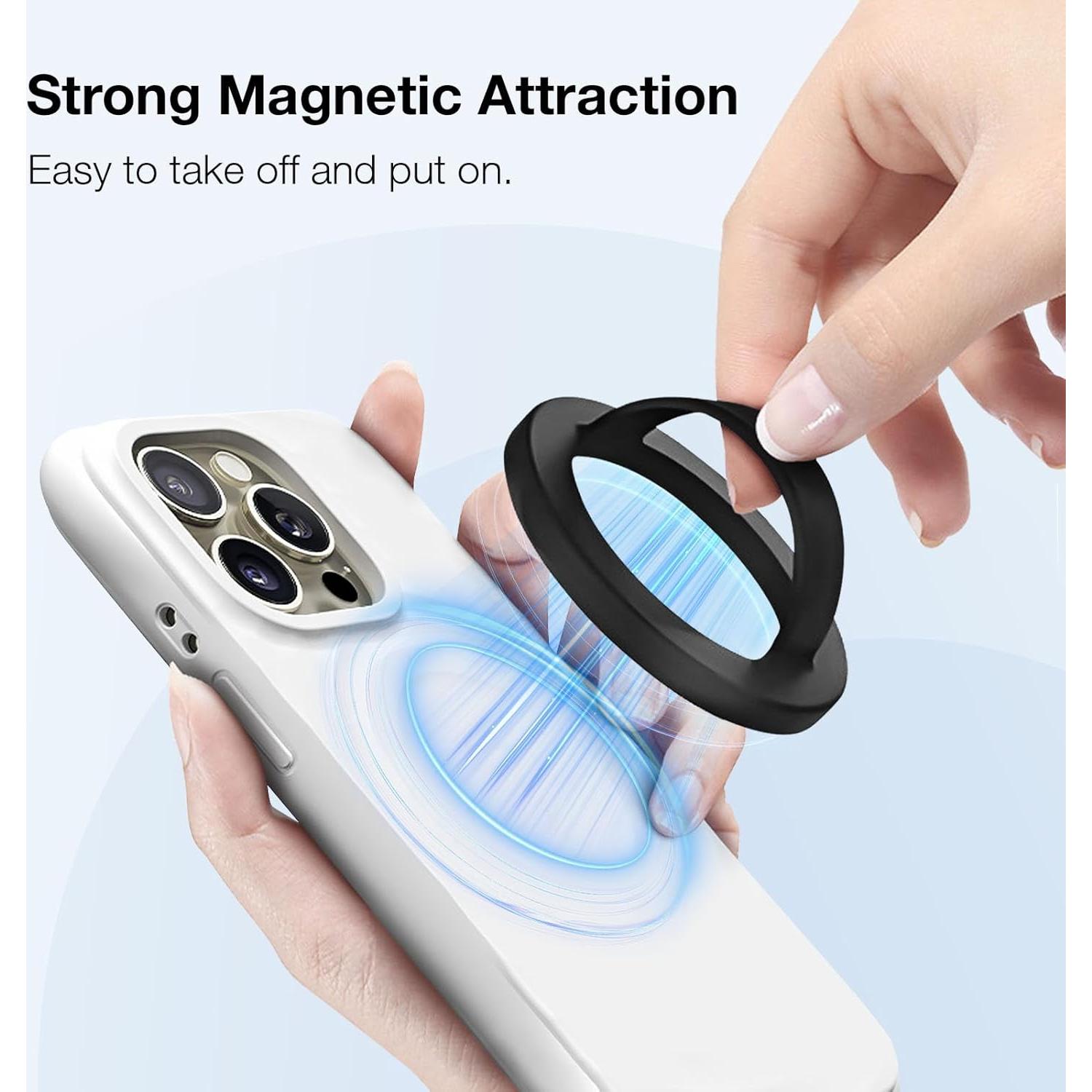 Agarrador Magnético para Teléfono Yovimak - Rotación 360° - Compatible iPhone 16/15/14/13/12 - Color Negro