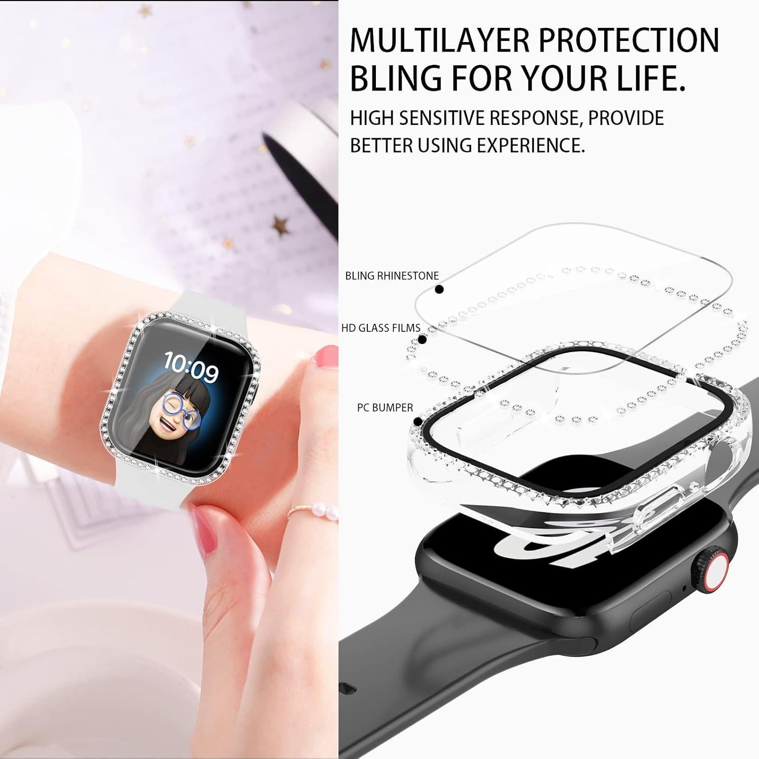 Funda Brillante para Apple Watch Serie 10 42mm - Shenou