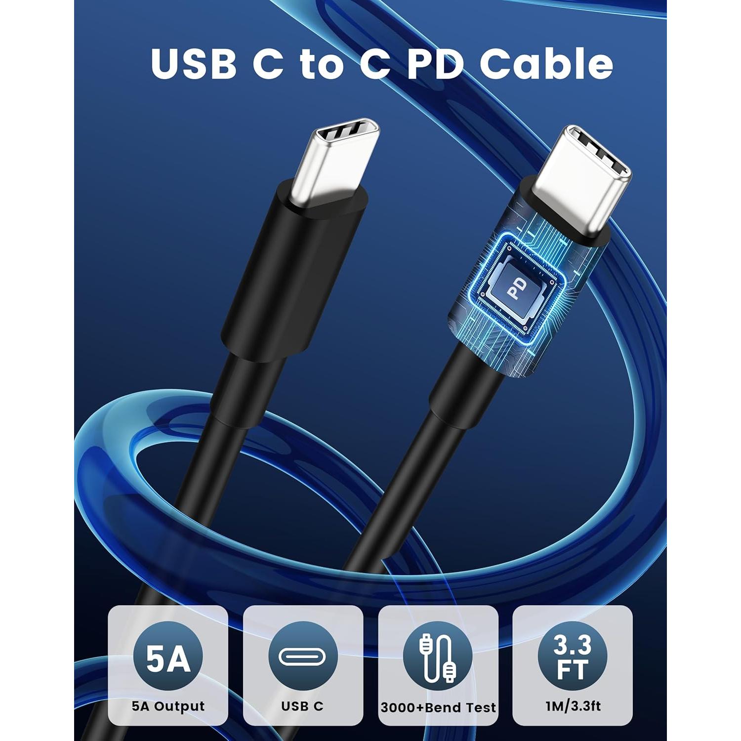 Cargador de coche 67W Heyuan Renzhi 3 puertos USB-C y USB-A