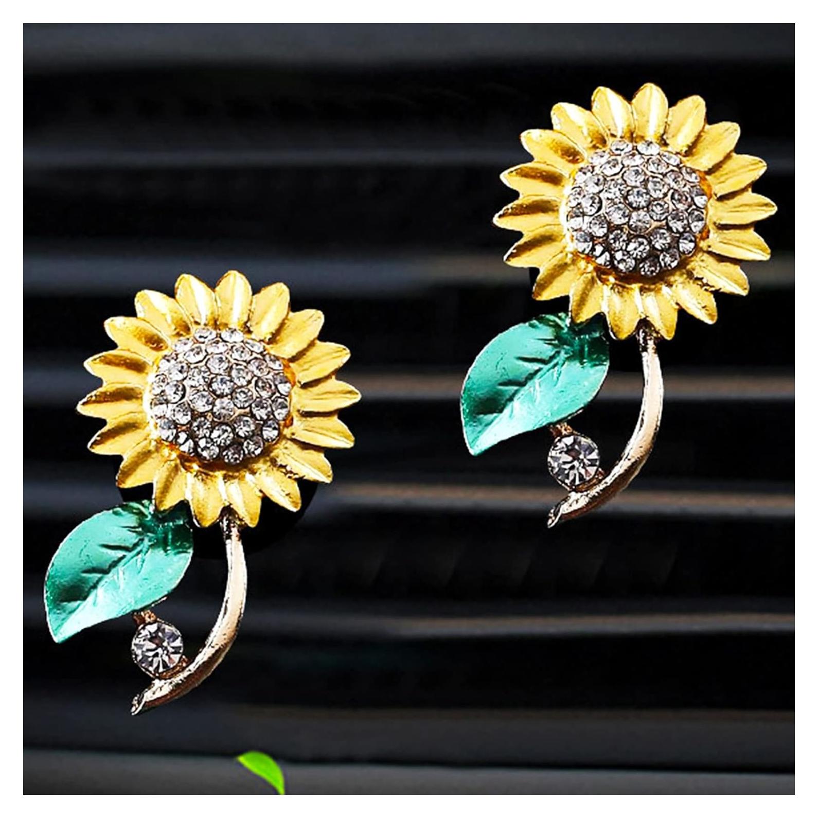 Clips de Ventilación de Aire Girasol Brillante CYG&CL - 2 Piezas