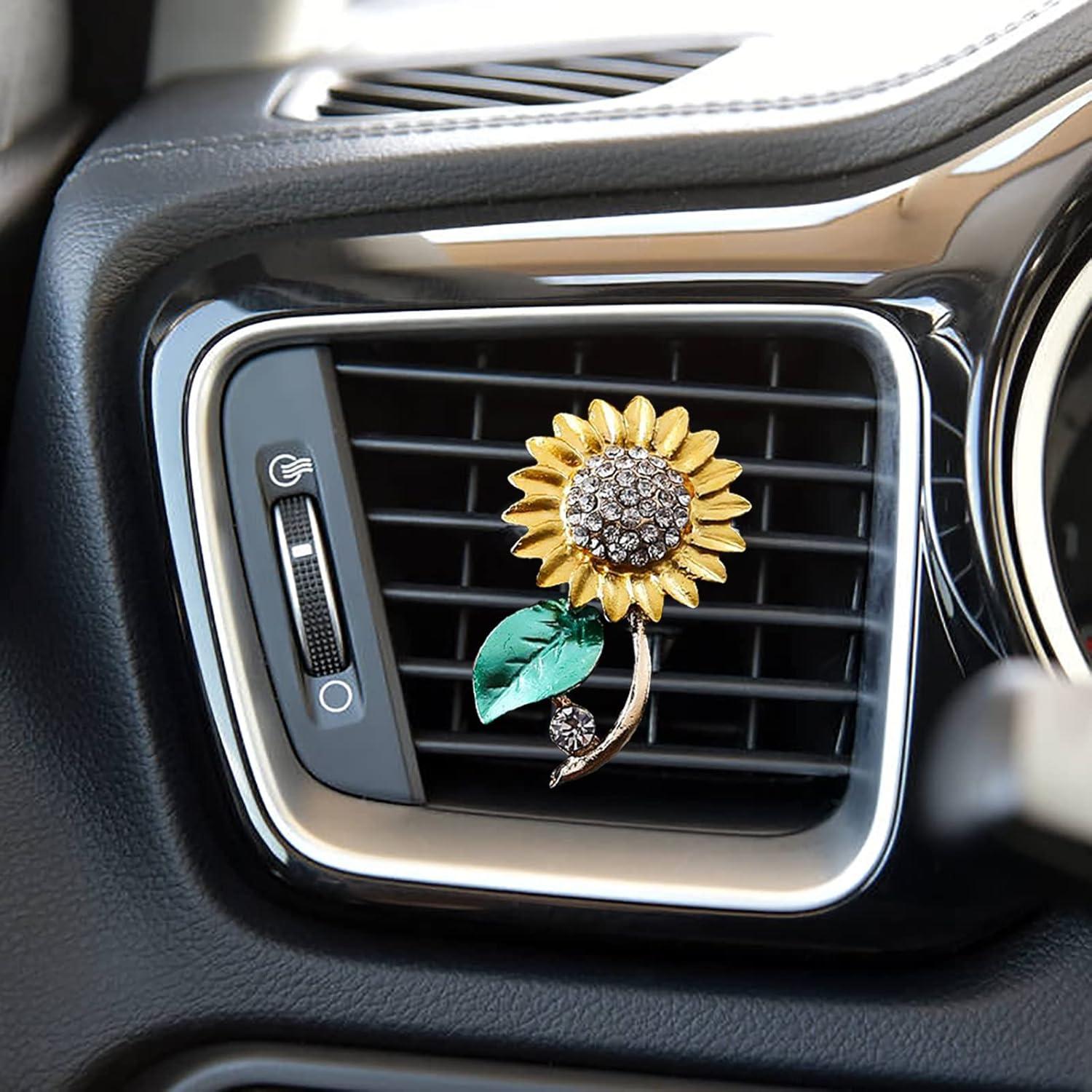 Clips de Ventilación de Aire Girasol Brillante CYG&CL - 2 Piezas