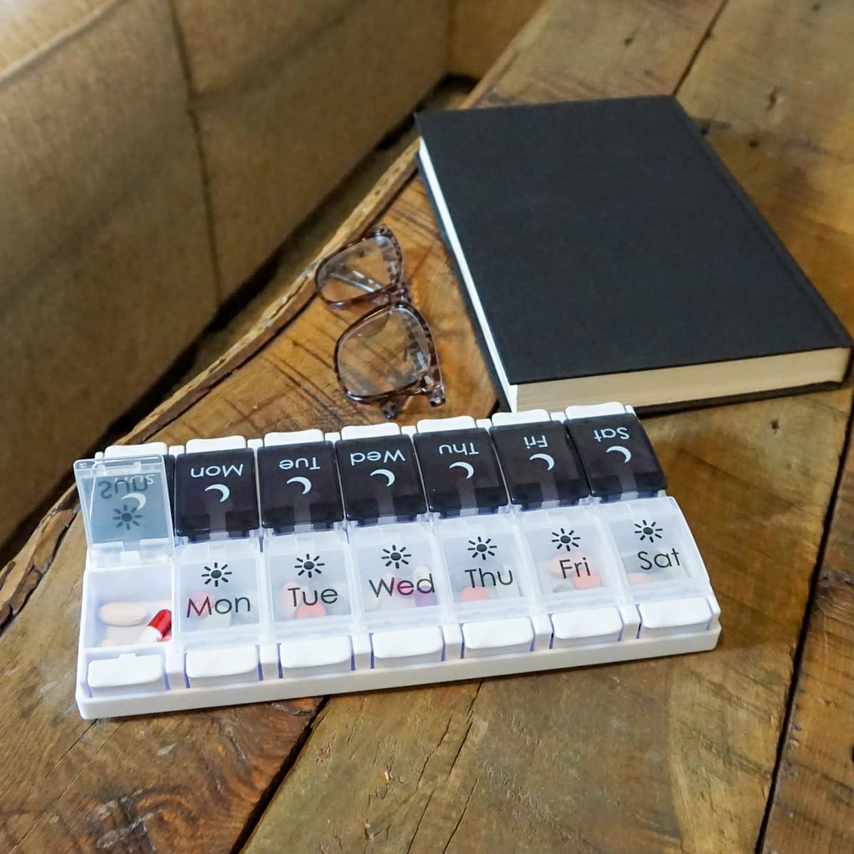 Organizador de Pastillas EZY DOSE 7 Días Botón Presión AM/PM