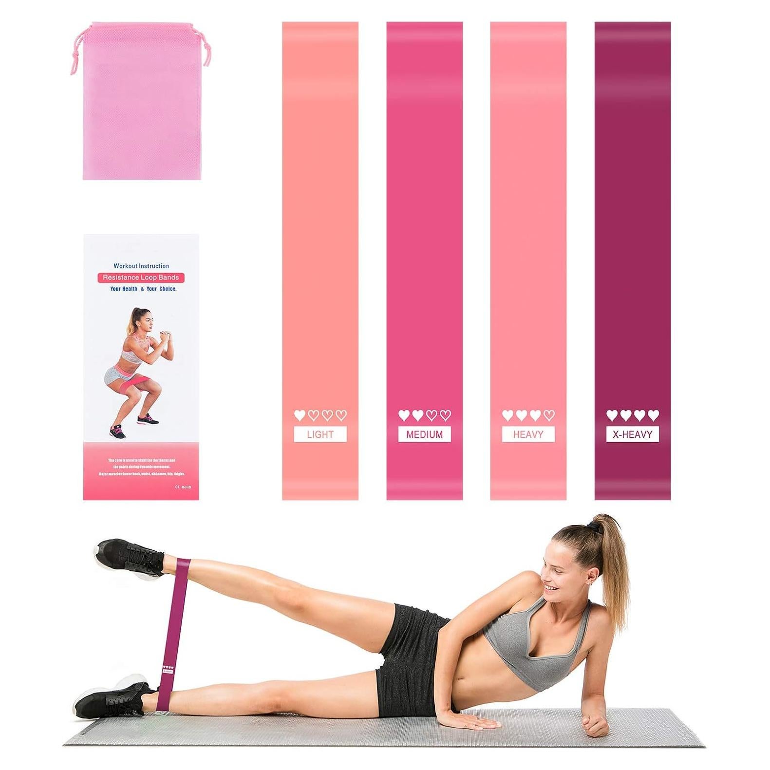 Bandas de Ejercicio de Resistencia Portzon - 4 Niveles de Tensión