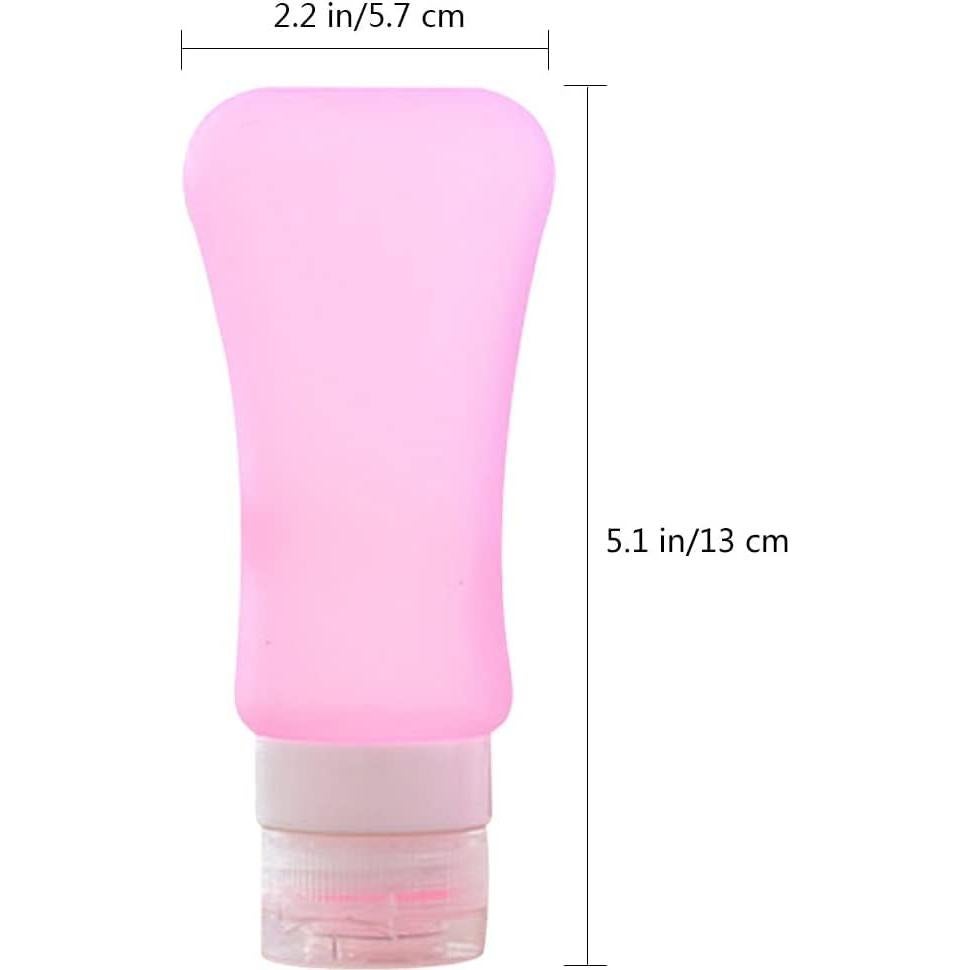 Botellas de Viaje Aoutacc 5 Piezas Silicona 89ml A Prueba de Fugas