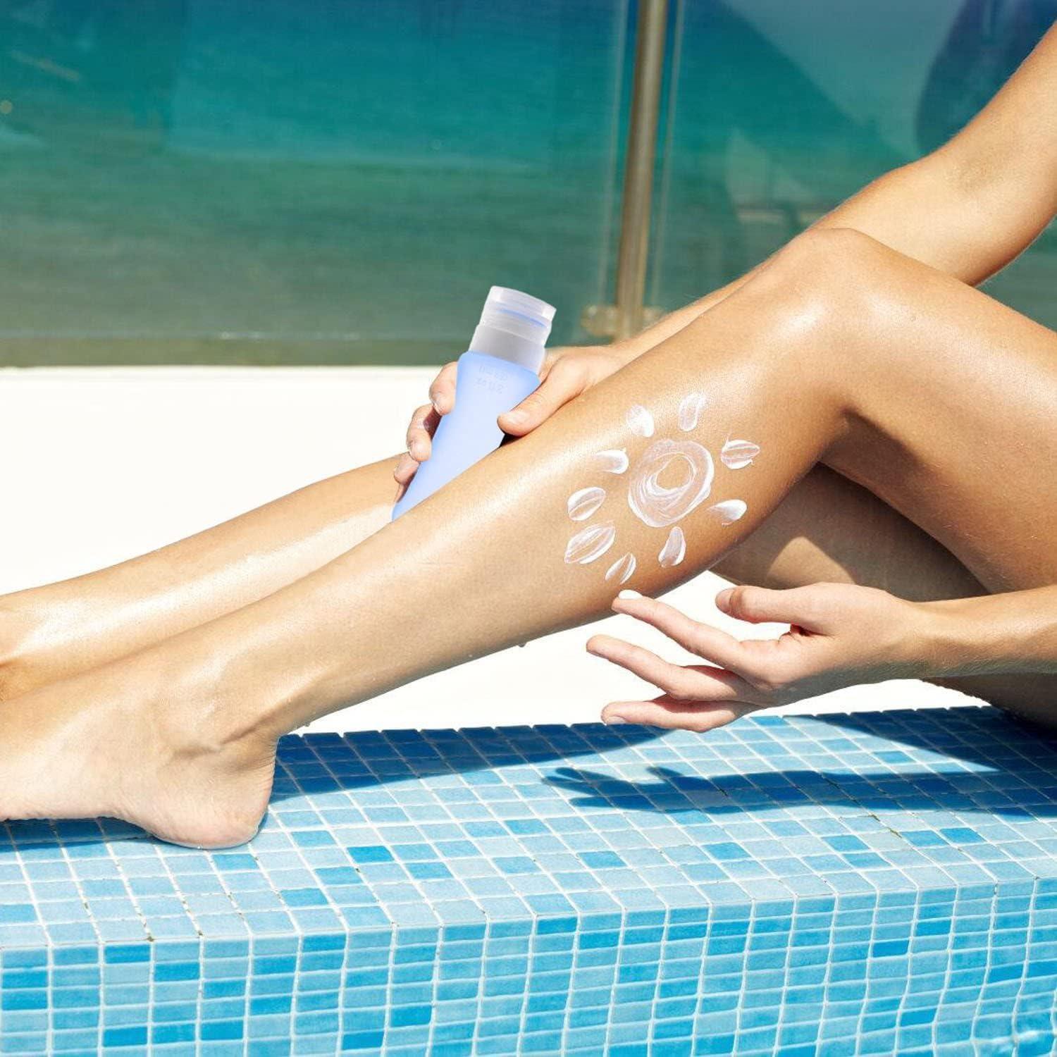 Botellas de Viaje Aoutacc 5 Piezas Silicona 89ml A Prueba de Fugas