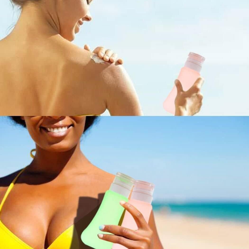 Botellas de Viaje Aoutacc 5 Piezas Silicona 89ml A Prueba de Fugas