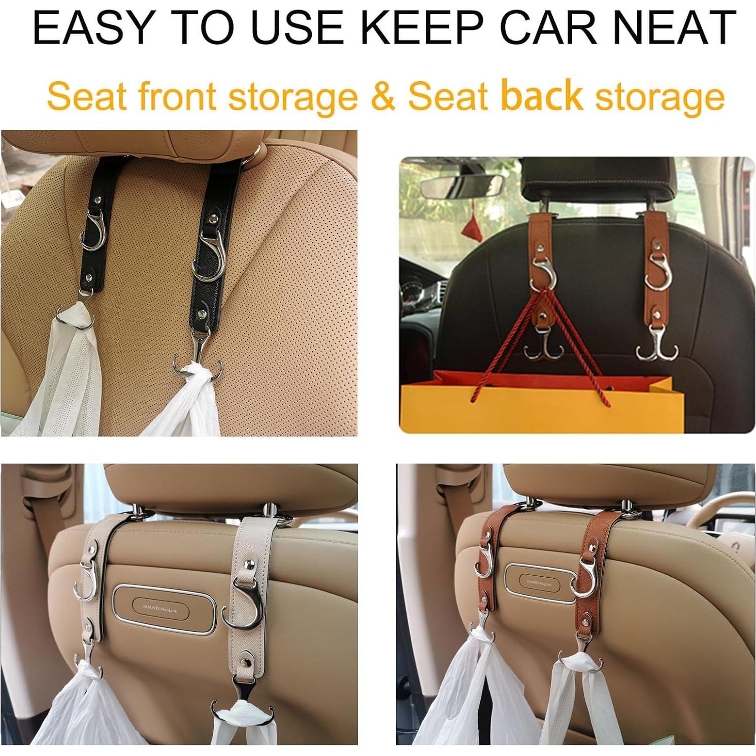 Gancho para bolso de coche YICHEYIYOU - Reposacabezas 3 en 1