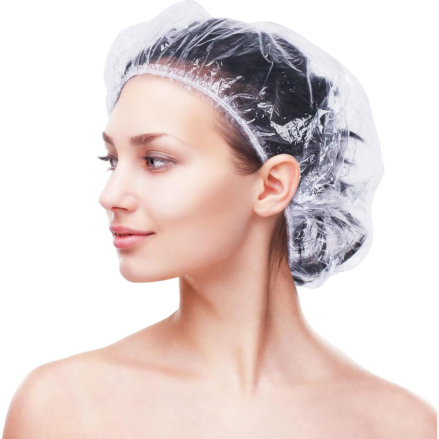 Gorras de Ducha Desechables Retisee 140 Pcs Grandes Transparentes