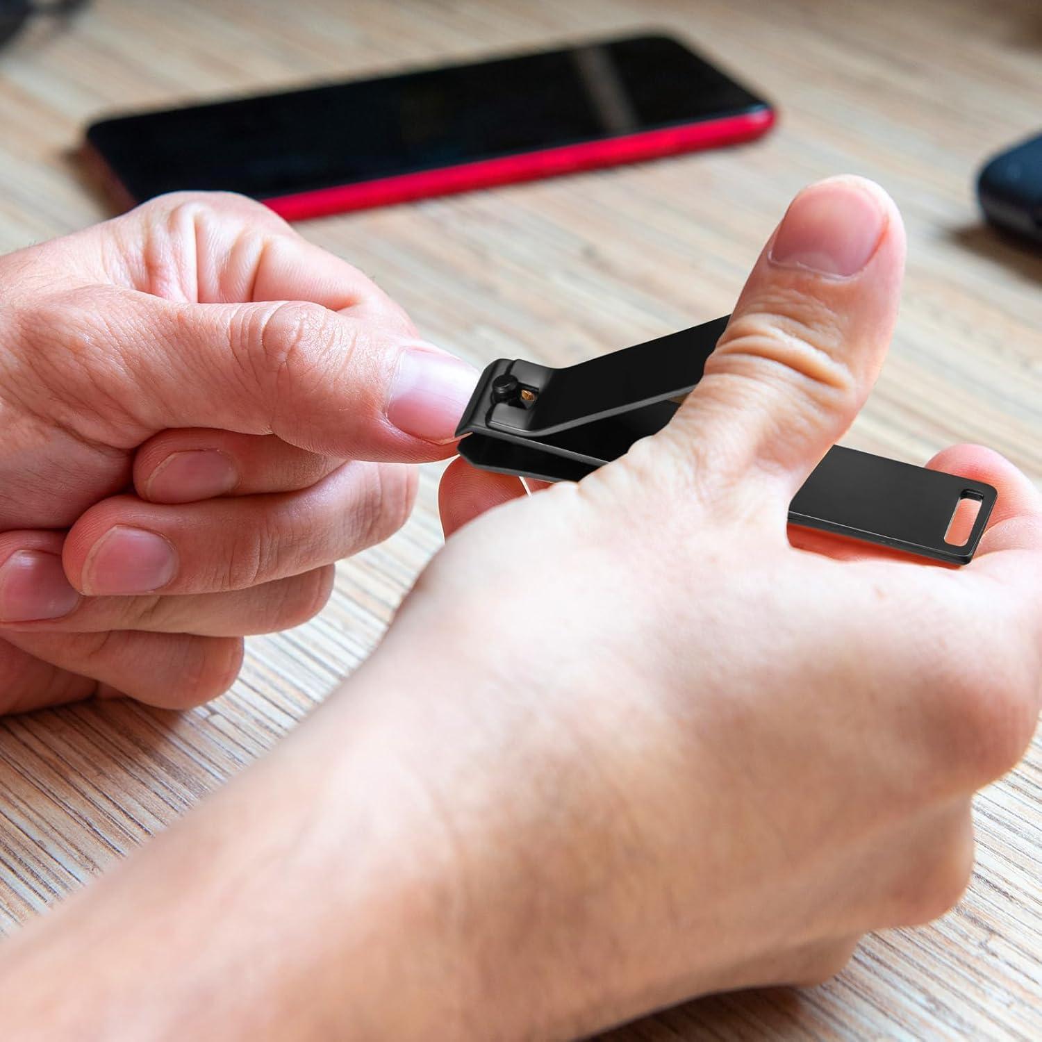 Cortauñas de Pies Mudder 6 Piezas Acero Inoxidable Negro