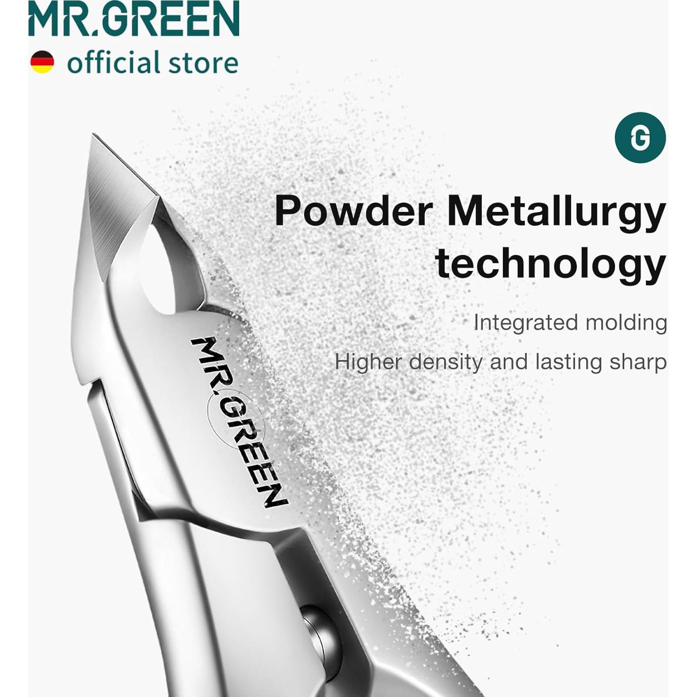 Cortadores de Cutículas MR.GREEN 9903 con Empujador Manicura