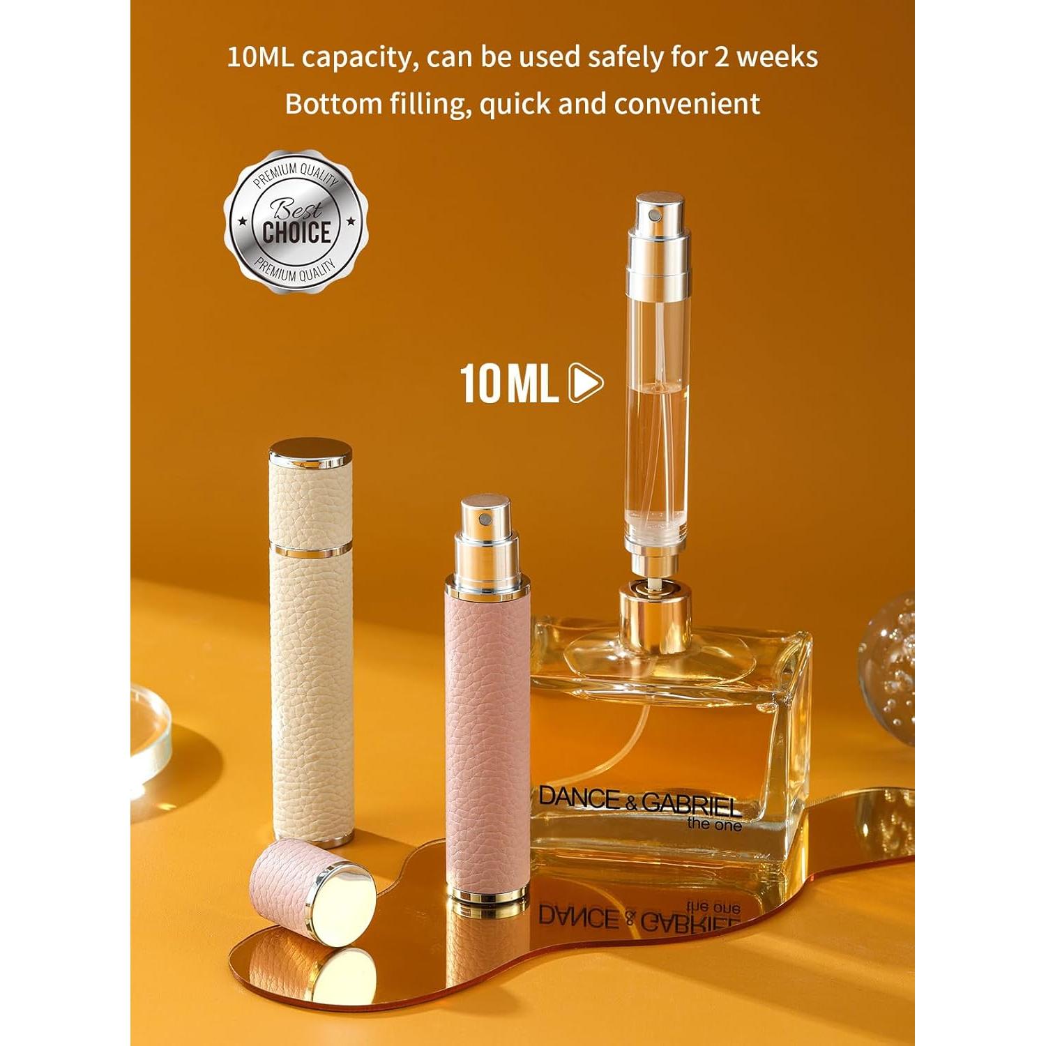 Atomizador de Perfume 10ml 3zorqinron Cuero Rojo Recargable