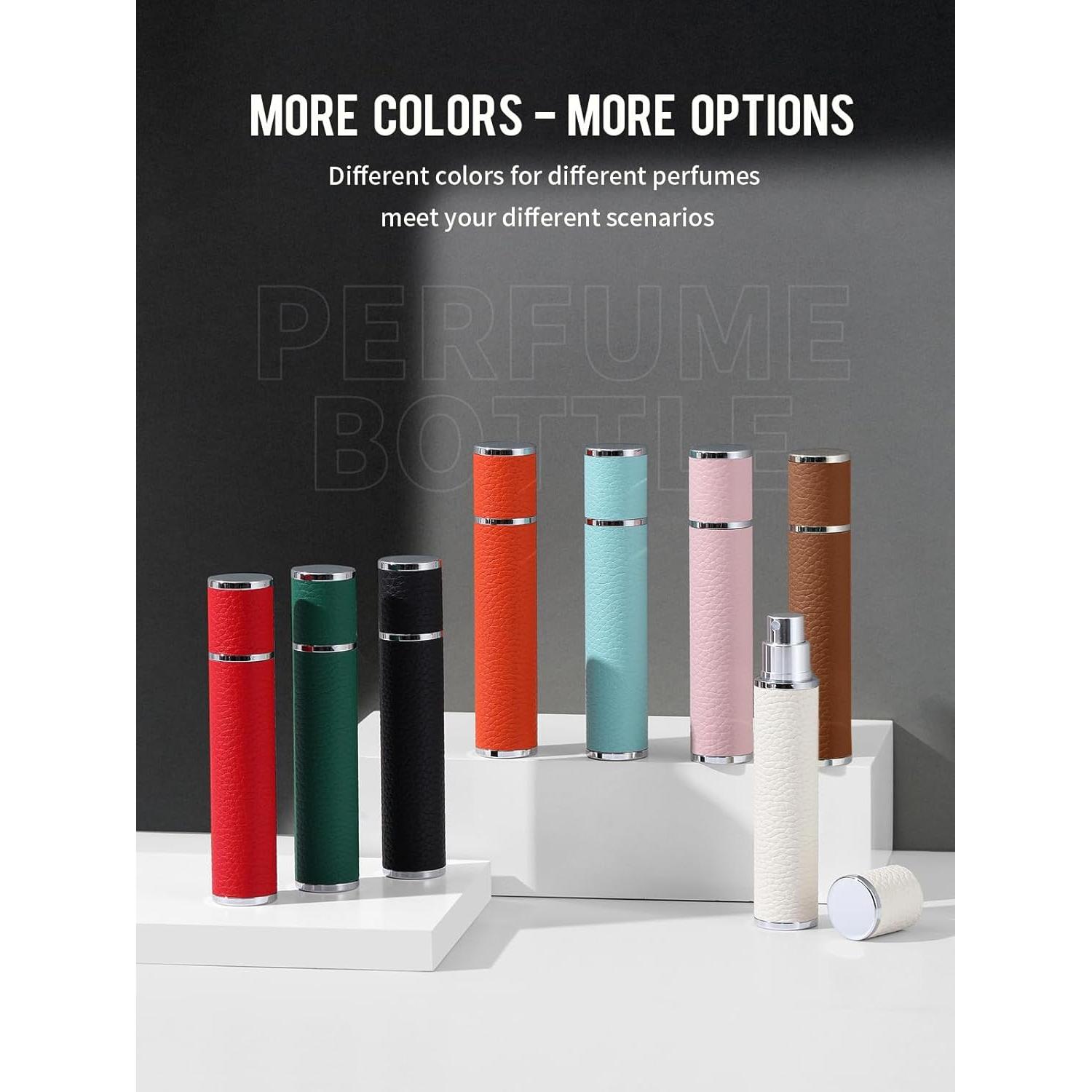 Atomizador de Perfume 10ml 3zorqinron Cuero Rojo Recargable