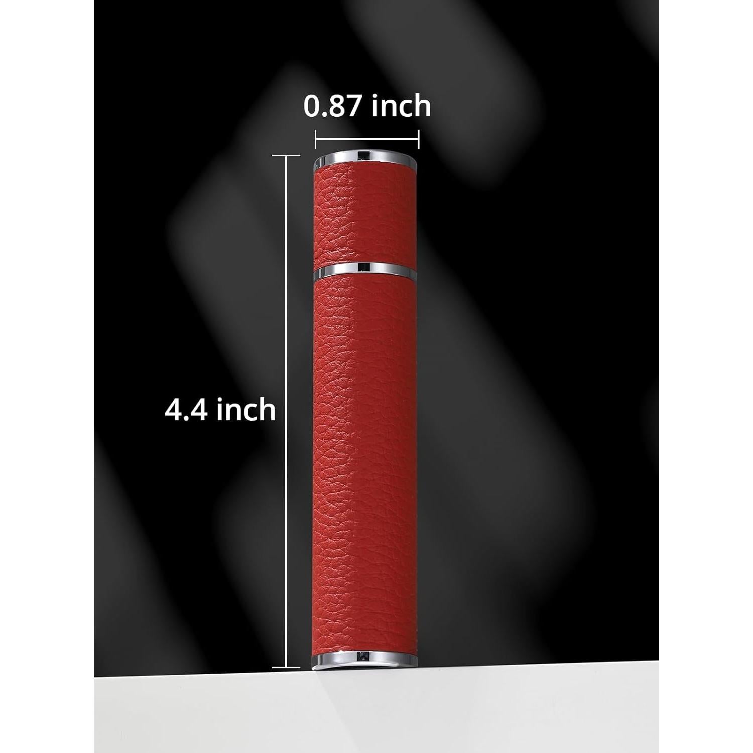 Atomizador de Perfume 10ml 3zorqinron Cuero Rojo Recargable