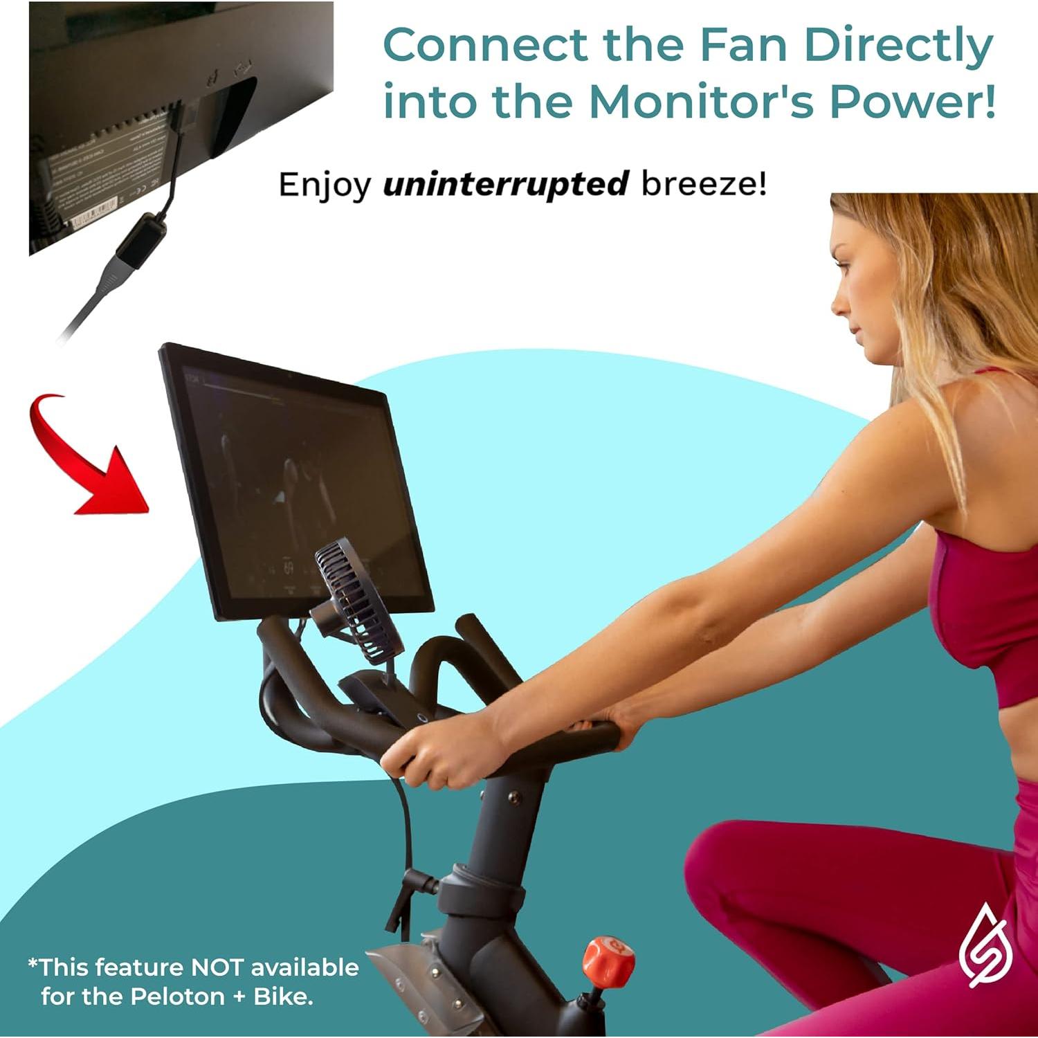 Ventilador Clip-On SELINA Recargable para Bicicleta Peloton