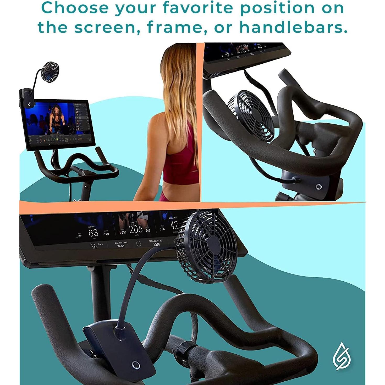 Ventilador Clip-On SELINA Recargable para Bicicleta Peloton