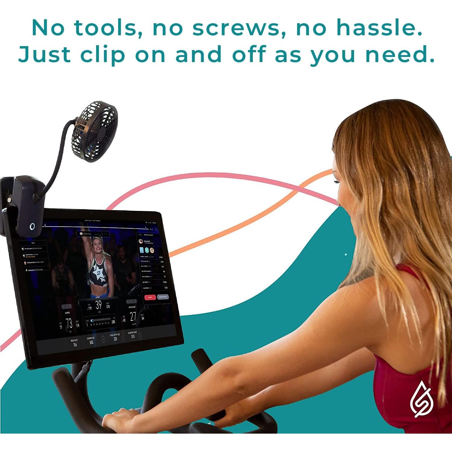 Ventilador Clip-On SELINA Recargable para Bicicleta Peloton