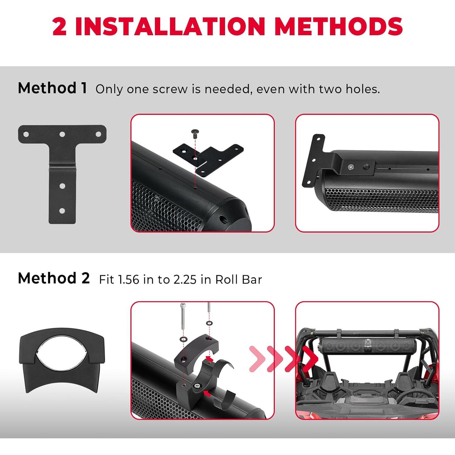 KEMIMOTO Barra de Sonido 500W 71cm Impermeable Bluetooth