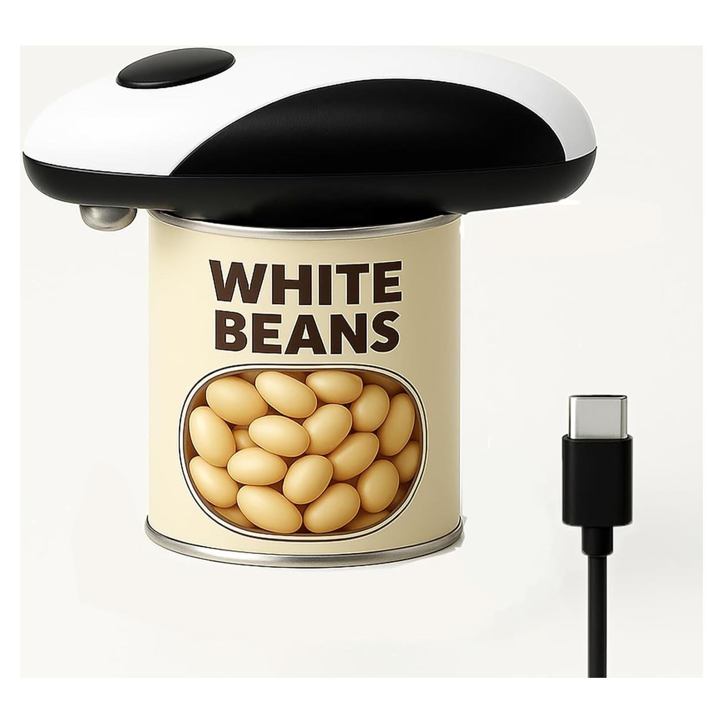 Abrelatas Eléctrico Recargable LEQOS Automático 425g Negro