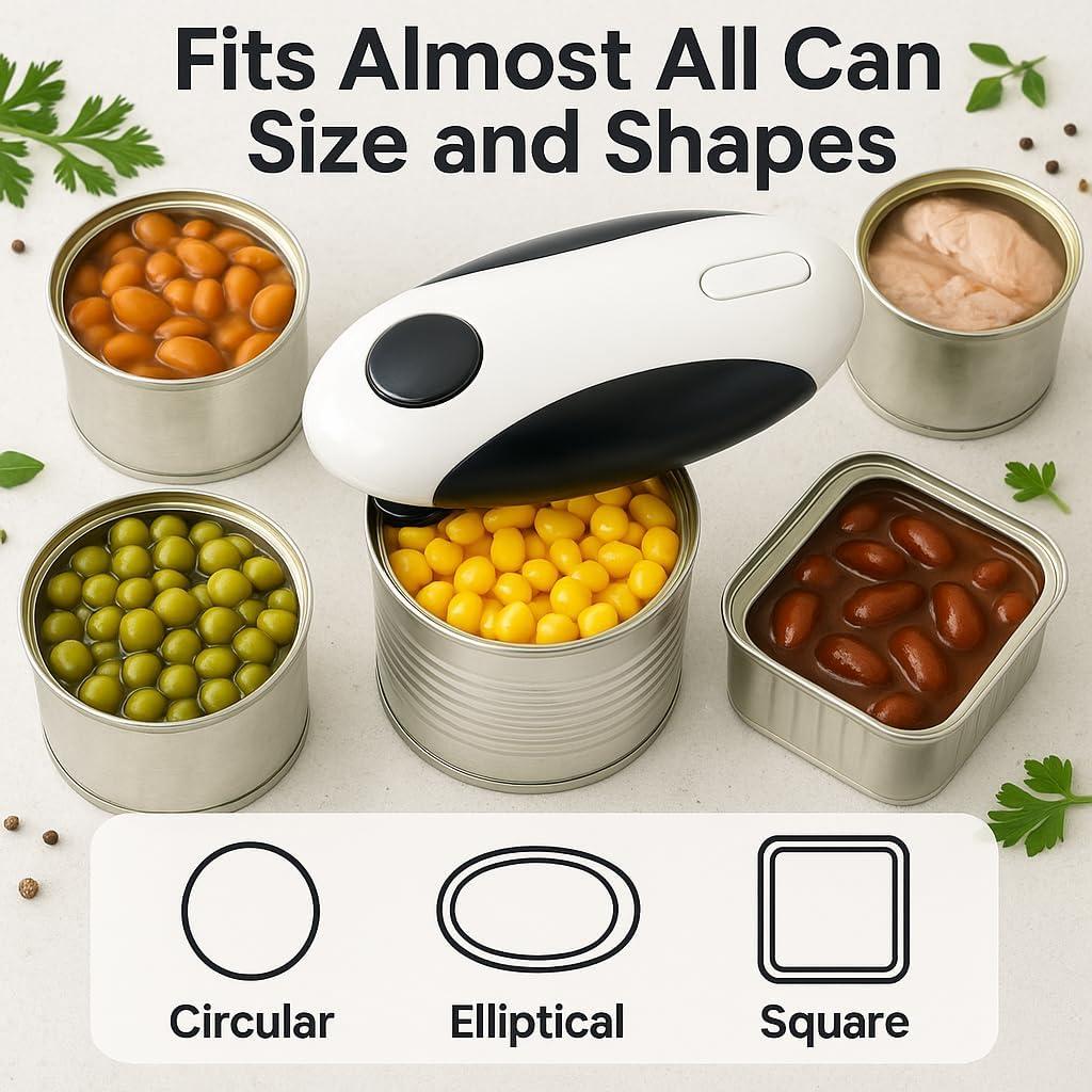 Abrelatas Eléctrico Recargable LEQOS Automático 425g Negro