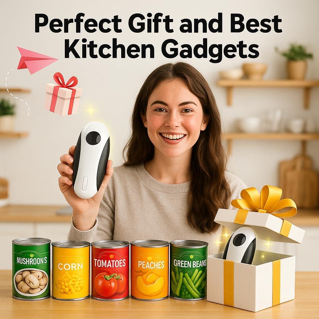 Abrelatas Eléctrico Recargable LEQOS Automático 425g Negro