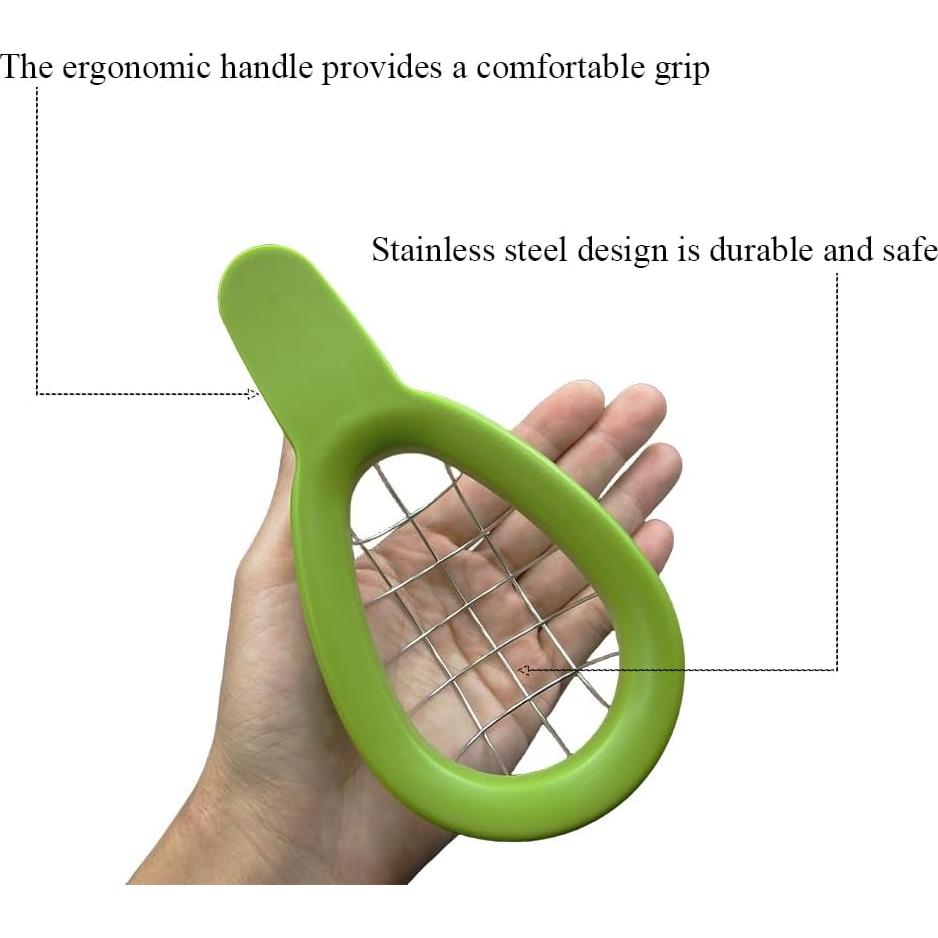Cortador de Aguacate 3-en-1 LXLVOUEG 16 cm Acero Inoxidable
