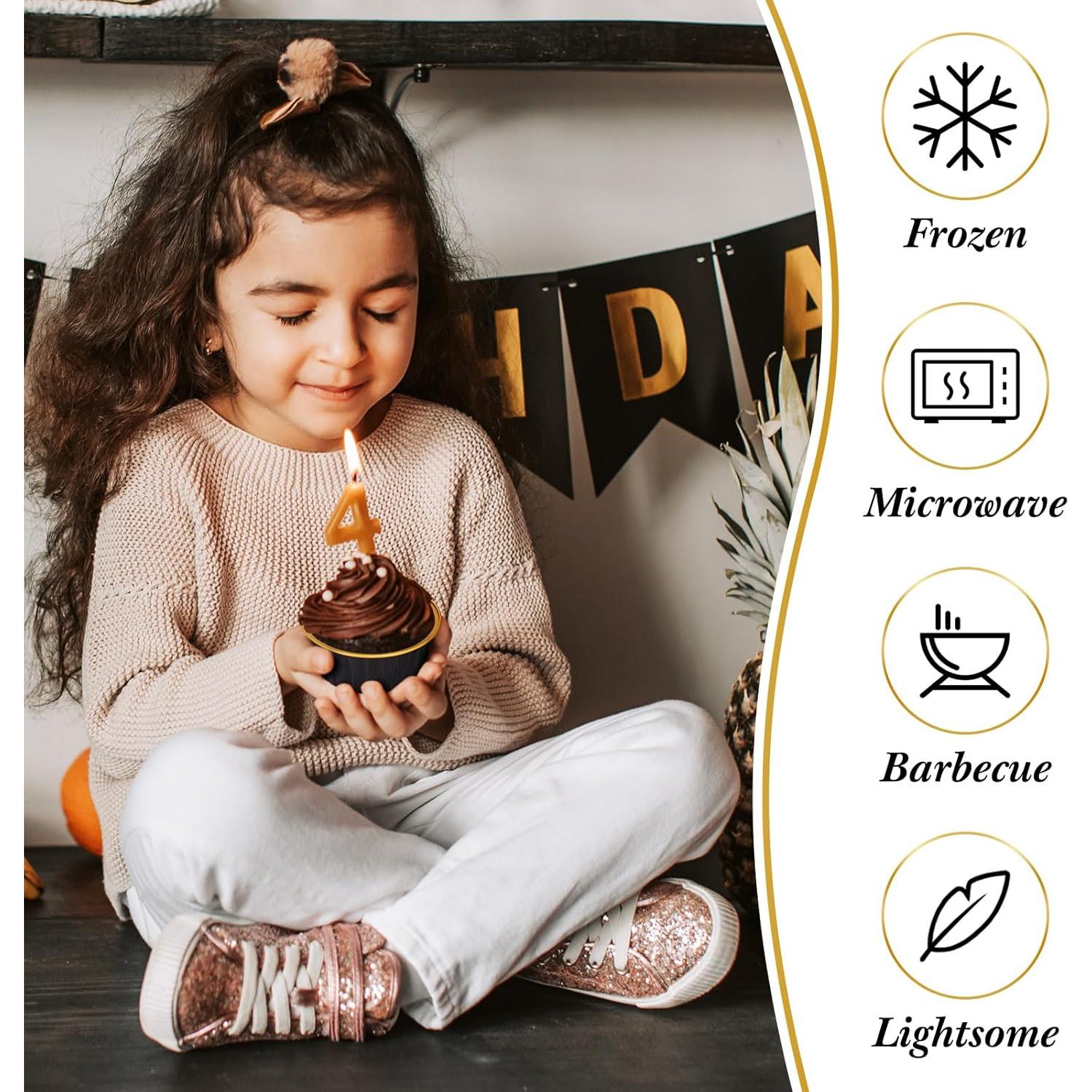 Gejoy 400 Tazas de Hornear de Aluminio 125 ml con Tapas