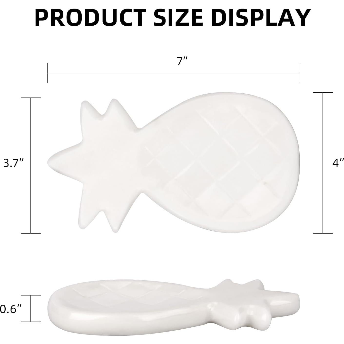 Reposapucheros de Mármol HESHIBI para Cocina Blanco 16.5x10.2 cm