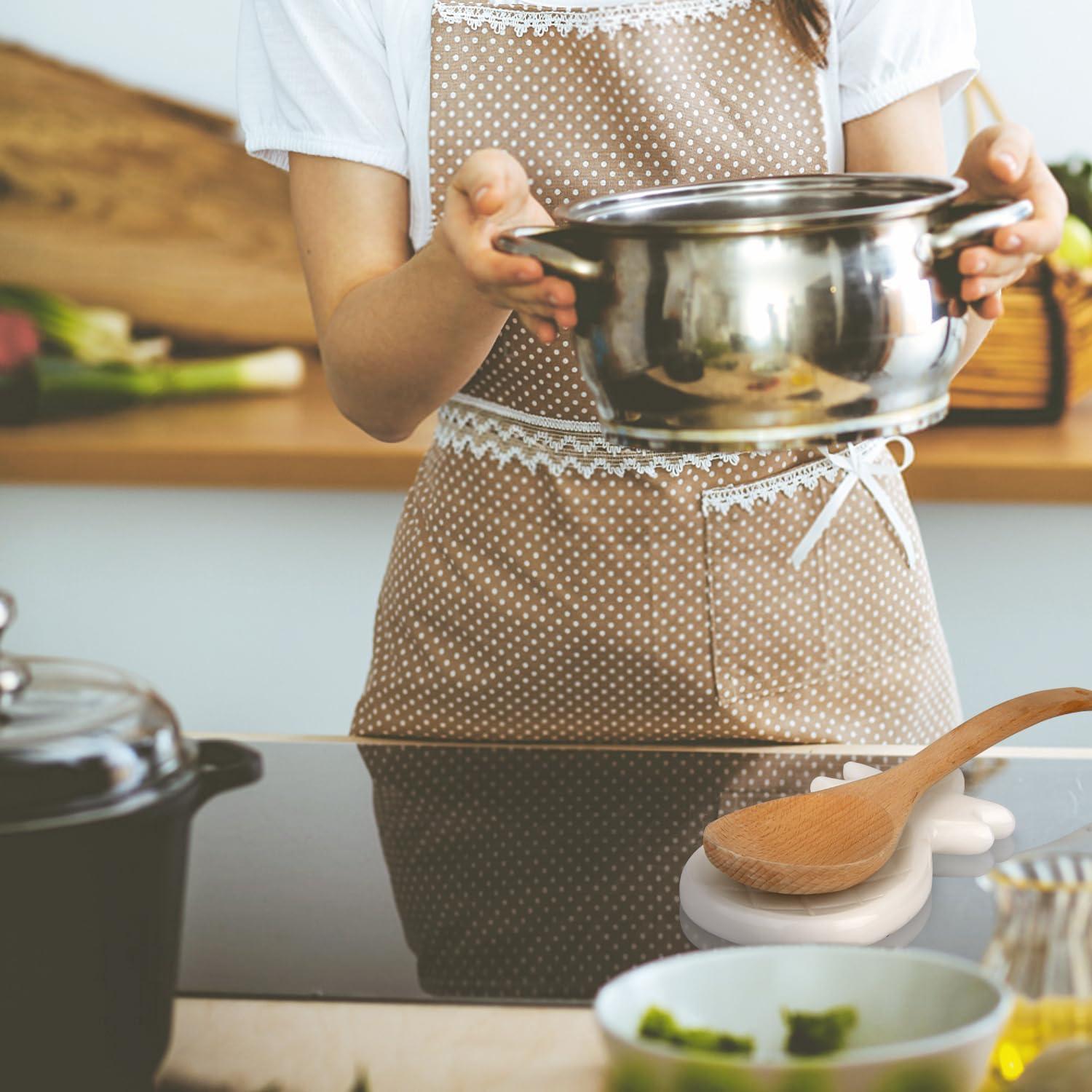 Reposapucheros de Mármol HESHIBI para Cocina Blanco 16.5x10.2 cm