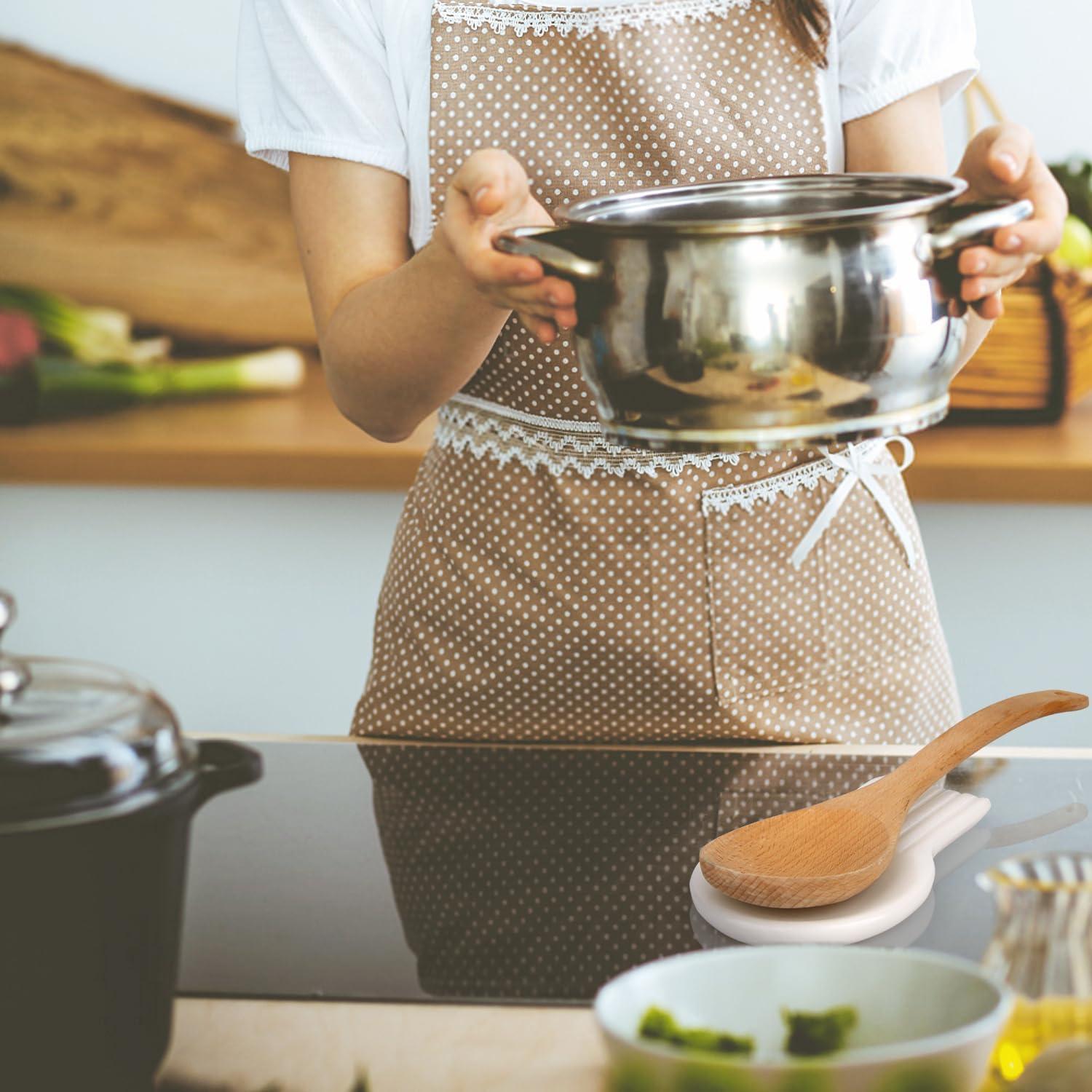 Soporte de Cuchara de Mármol HESHIBI Blanco 16.5x10.2 cm