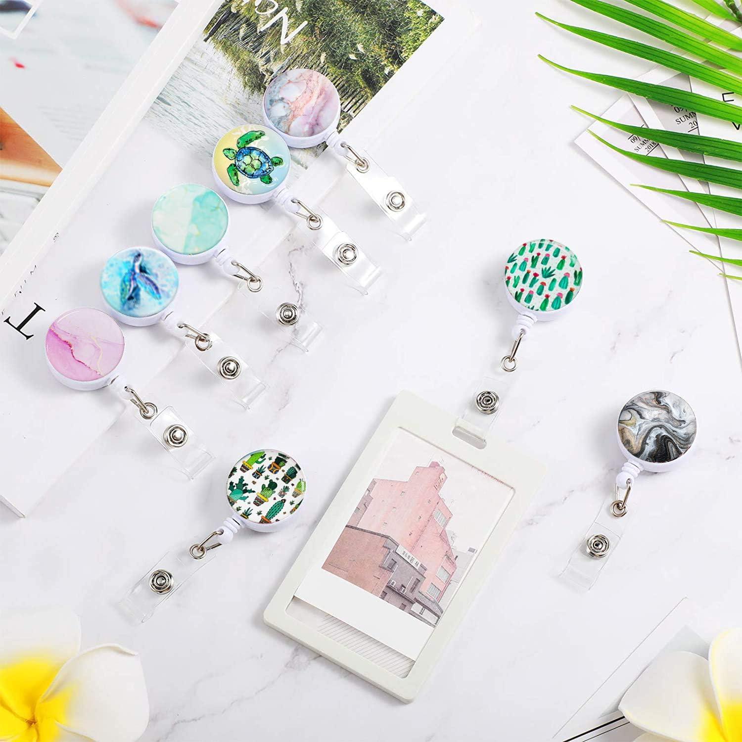 Portatarjetas Retráctil Knocent 3pack Cactus con Clip