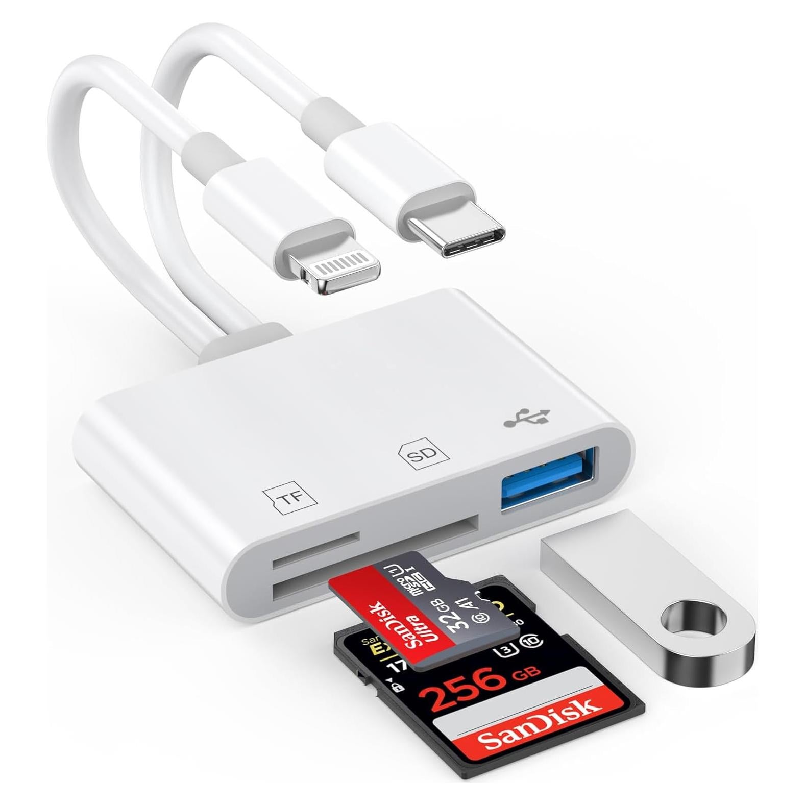 Lector de Tarjetas SD Smilebridge USTU-068 5-en-1 USB C y Lightning