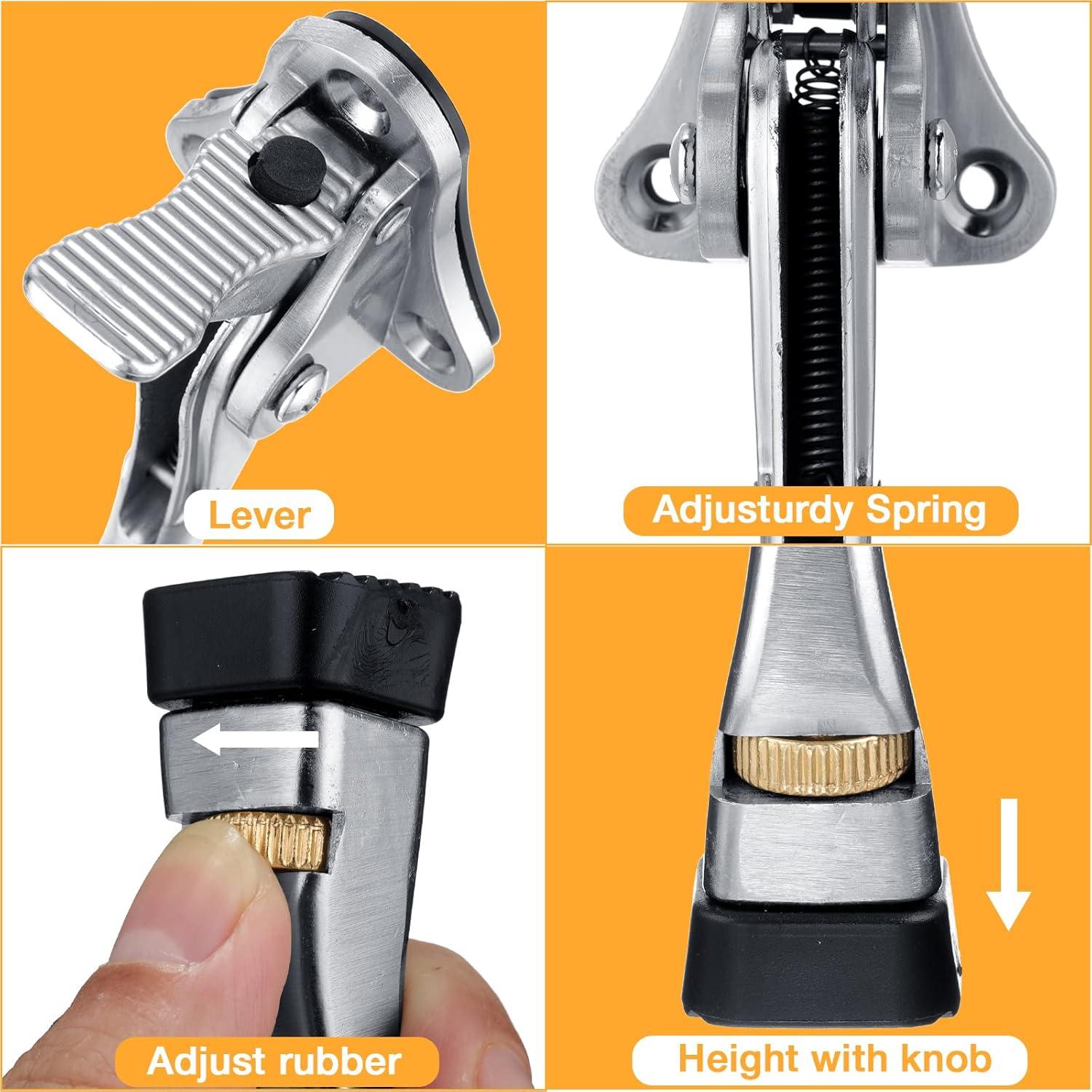 Tope de Puerta Kenning 6 Pcs Ajustable Metal 20 cm Plata